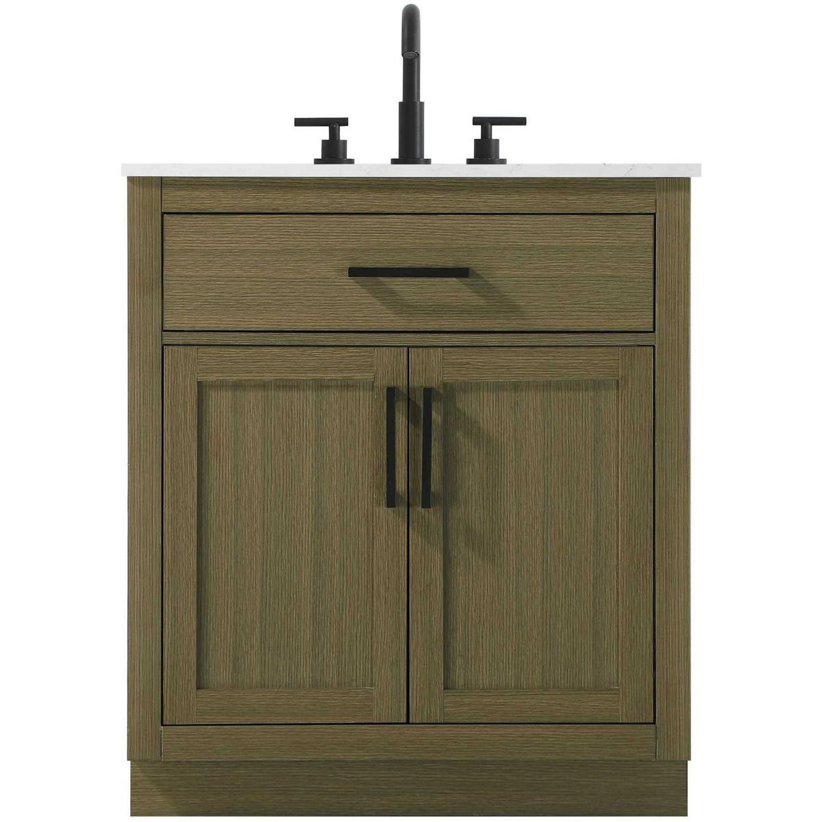 Elegant Lighting VF29730MCB Alden Vanity Chestnut Brown