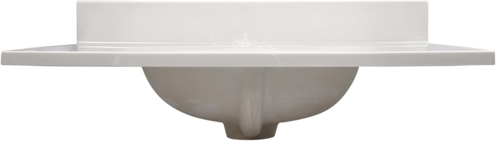 Vanity Top with Sink, 4 in Backsplash, Cultured Marble, Centerset, Ivory, 31 …