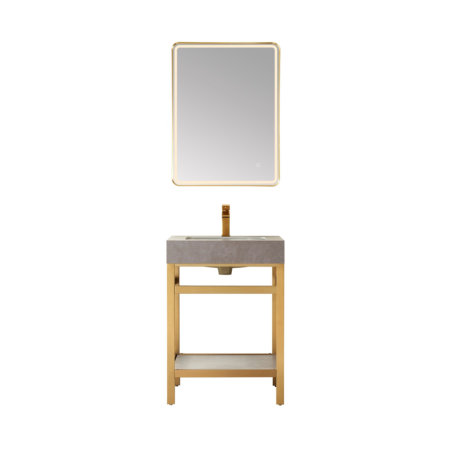 Miseno MV702524 Funes 24″ – Brushed Gold / Gray