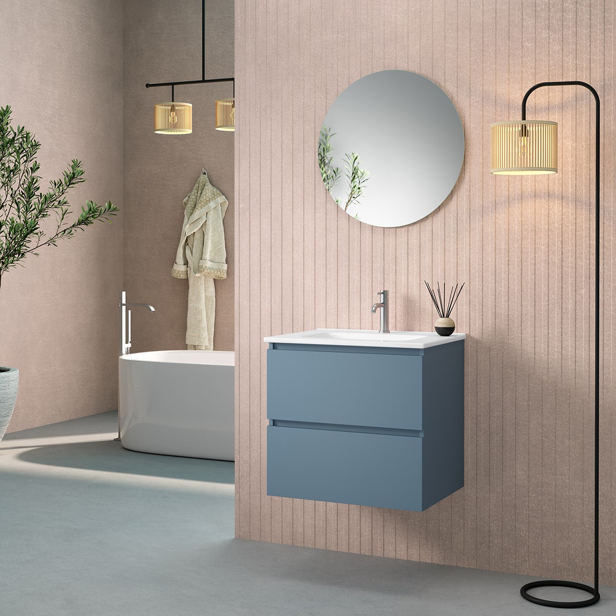 WS Bath Collections Flora C60.000 Flora 24″ Single Wall Mounted – Island Matte