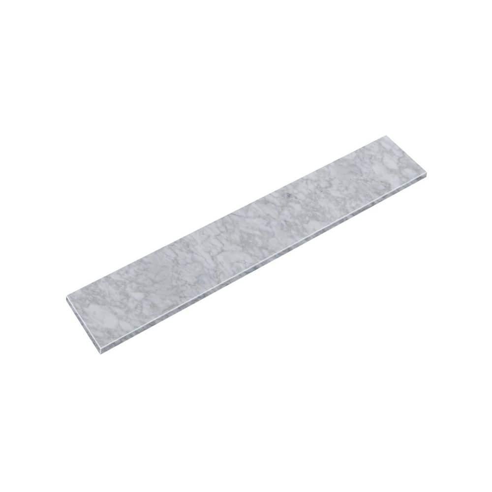 LANDOLT 36 in. W Marble Vanity Backsplash in Carrara White