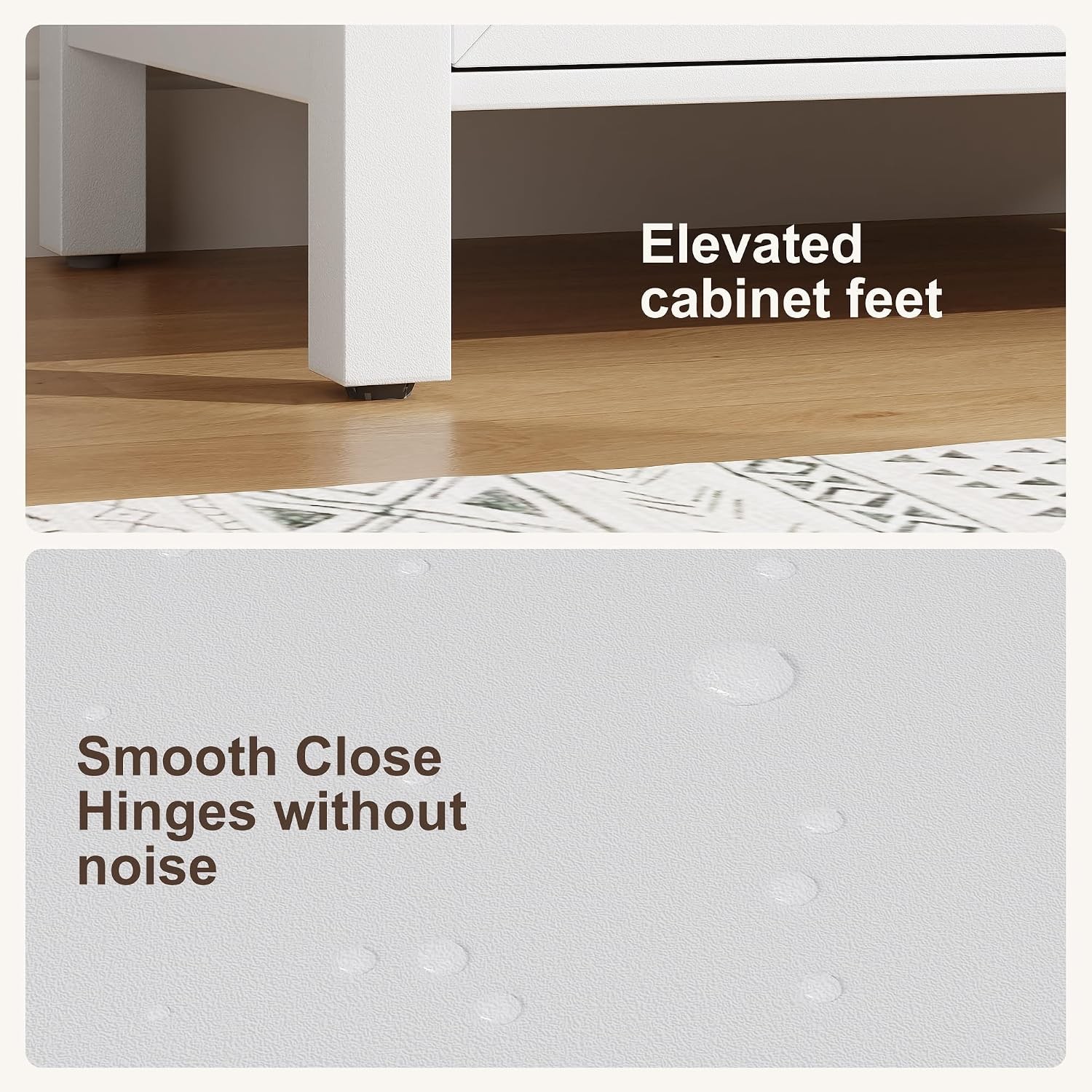 30” Freestanding Bathroom Vanity Modern Bath Storage Cabinet White with Drawer
