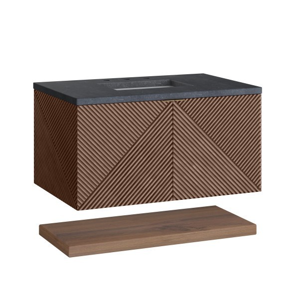 36″James Martin Marcello D200-V36-CSN-3CSP Vanity Cabinet Charcoal Soapstone Top