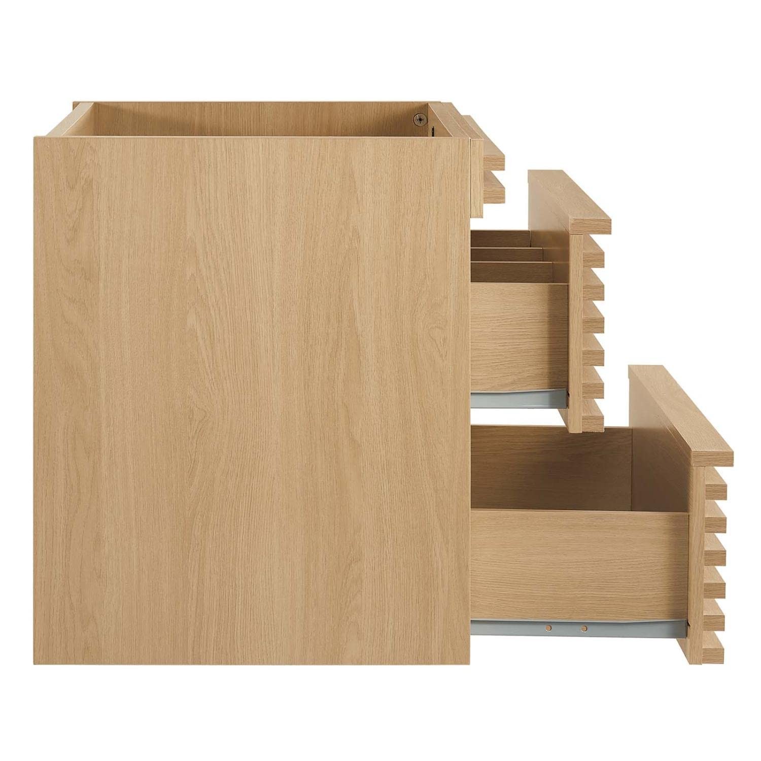 Modway Render 23.5″ MDF Wood Wall-Mount Bathroom Vanity Cabinet in Oak