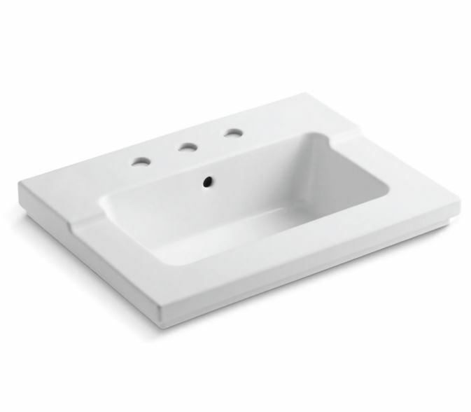Kohler K-2979-8-0 25-7/16″ Drop In Vitreous China Vanity Top Only w/8″ Centers