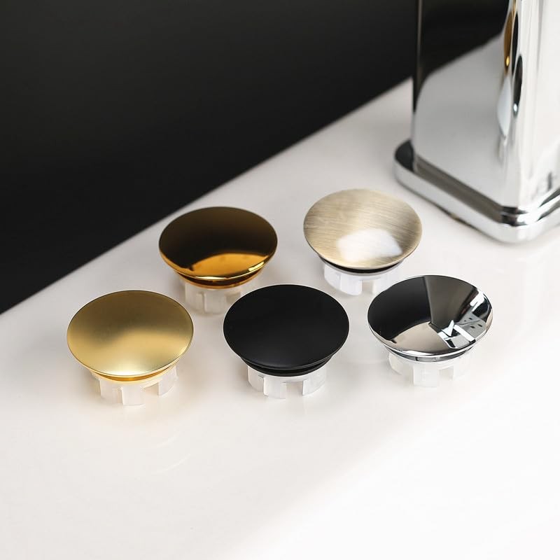 Sink Overflow Ring 2 Pack Matte Black Bathroom Vanity Sink Overflow Cover