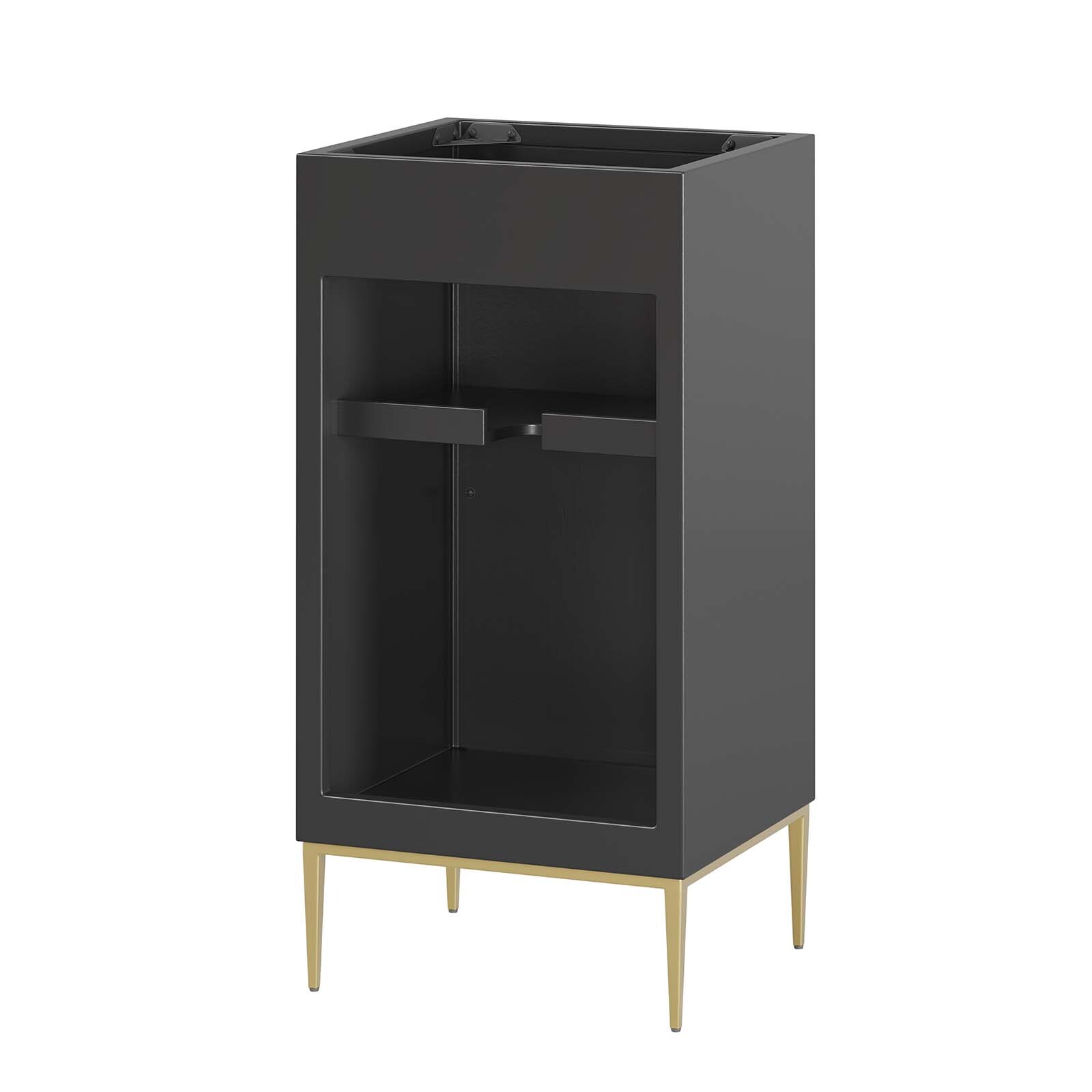 Modway Awaken 18″ Bathroom Vanity Cabinet in Black – Sink Basin Not Included