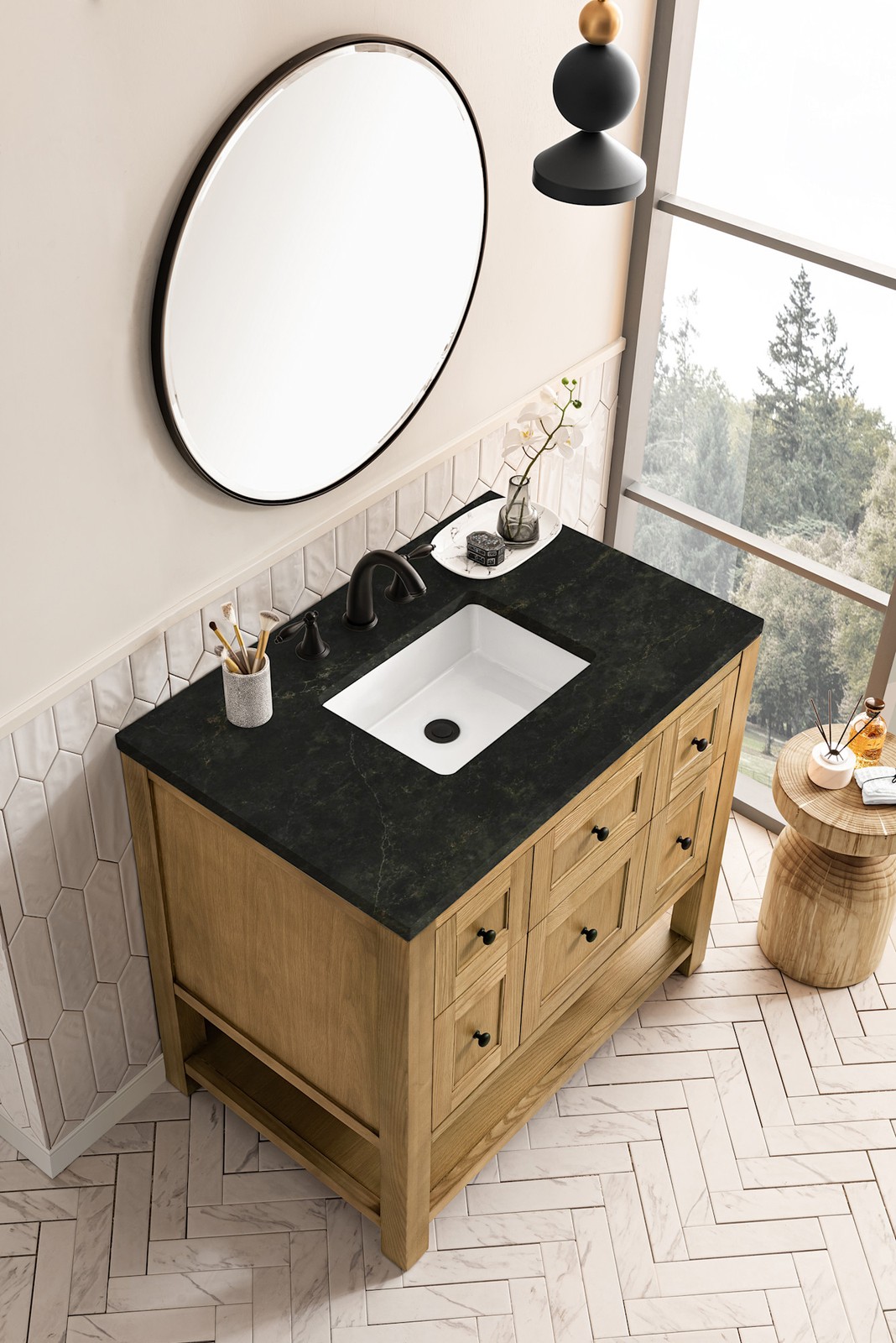 James Martin Vanities 330-V36-3PHT Breckenridge 36″ – Smokey Celadon