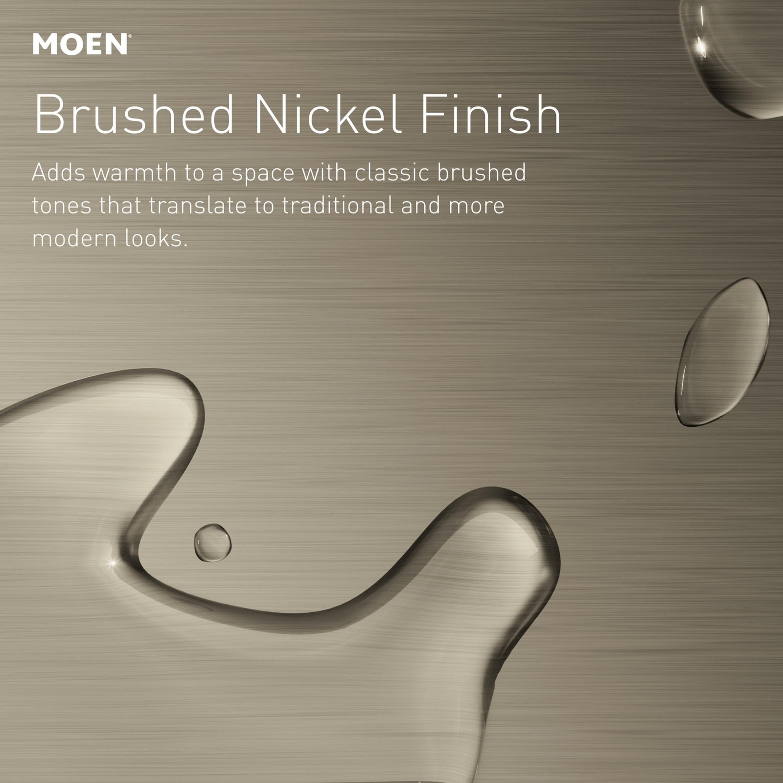 Moen DN7790BN Lounge Glass Bathroom Vanity Shelf Brushed Nickel Wall Mount