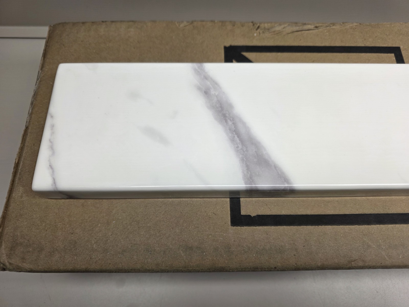 NEW Home Decorators 21.13″x 0.75″ x 3.5″ Cultured Marble Side Splash in Toscana