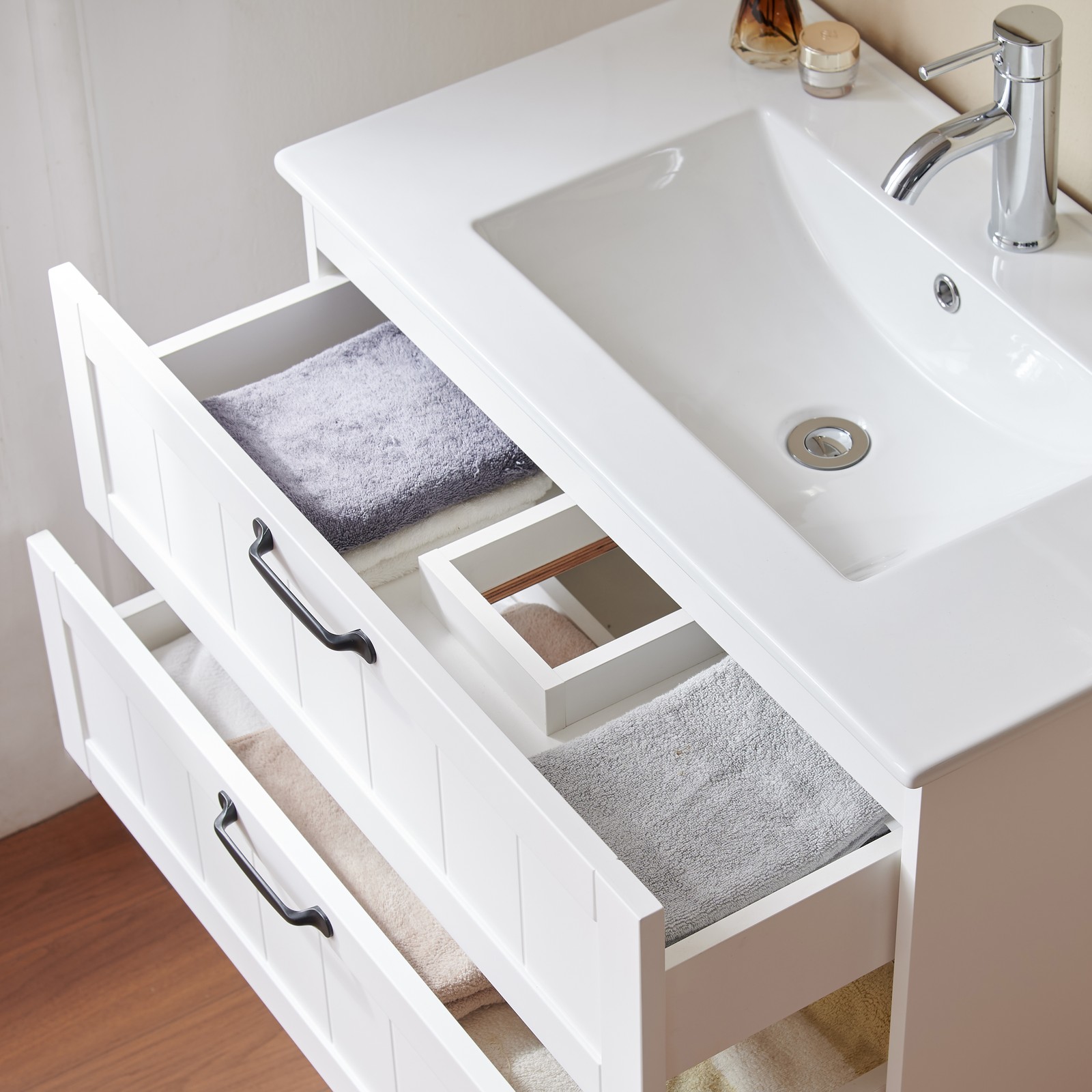 31.5″ Bathroom Vanity Cabinet with Sink Combo, Wall Mounted Floating Cabinet