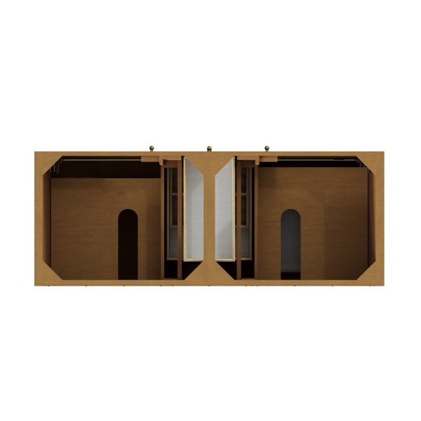 60″ James Martin Hudson 435-V60D-HNO Double Vanity Cabinet Honey Oak