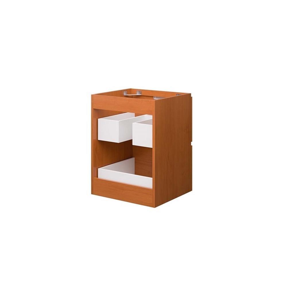 Modway Scenic 18″ Melamine Wall-Mount Bathroom Vanity Cabinet in Cherry/Walnut