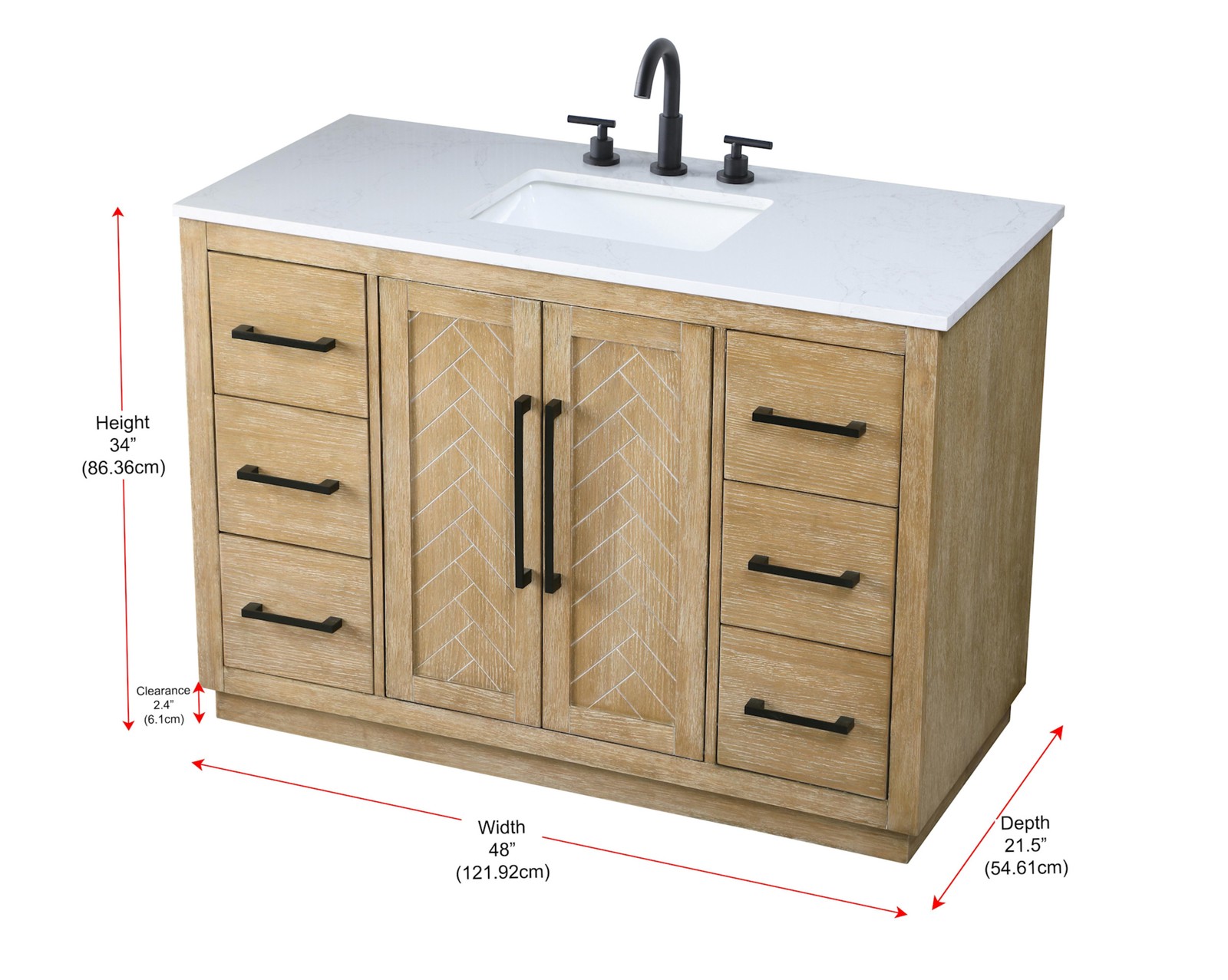 Elegant Lighting VF29048 Chase 48″ – Hazel Oak