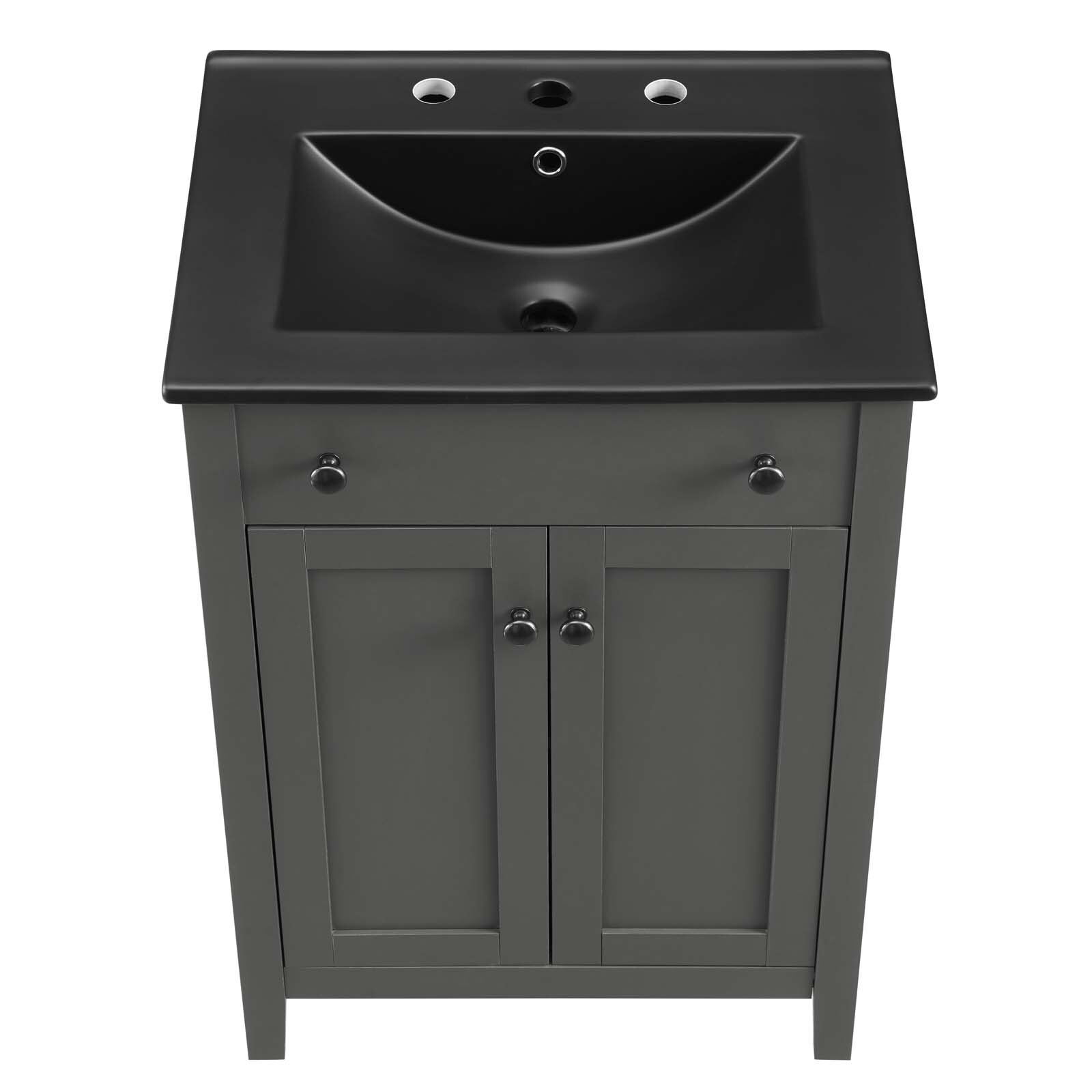 Modway Nantucket 24″ Bathroom Vanity With Sink in Gray Black