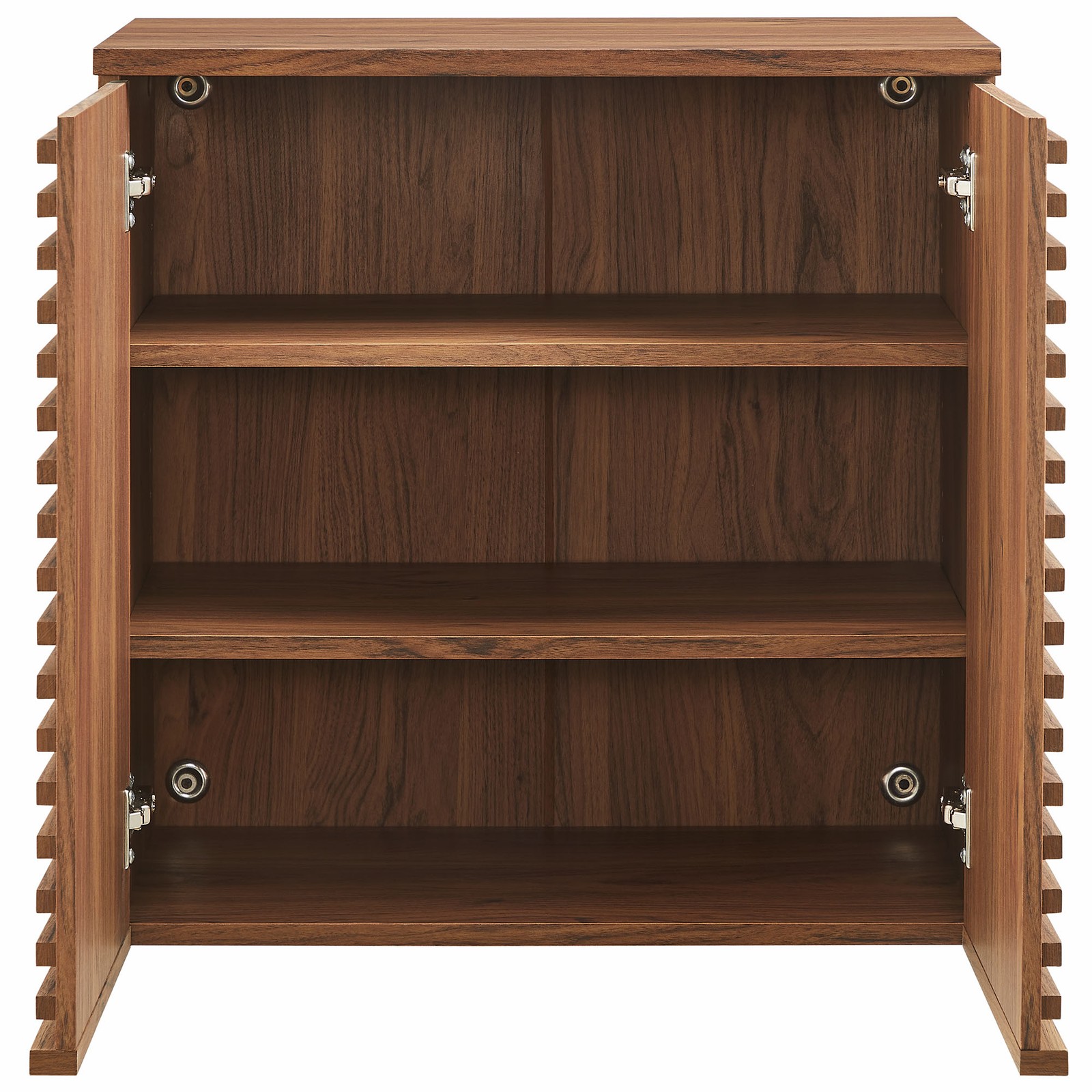 Render Wall Mounted Bathroom Cabinet in Walnut