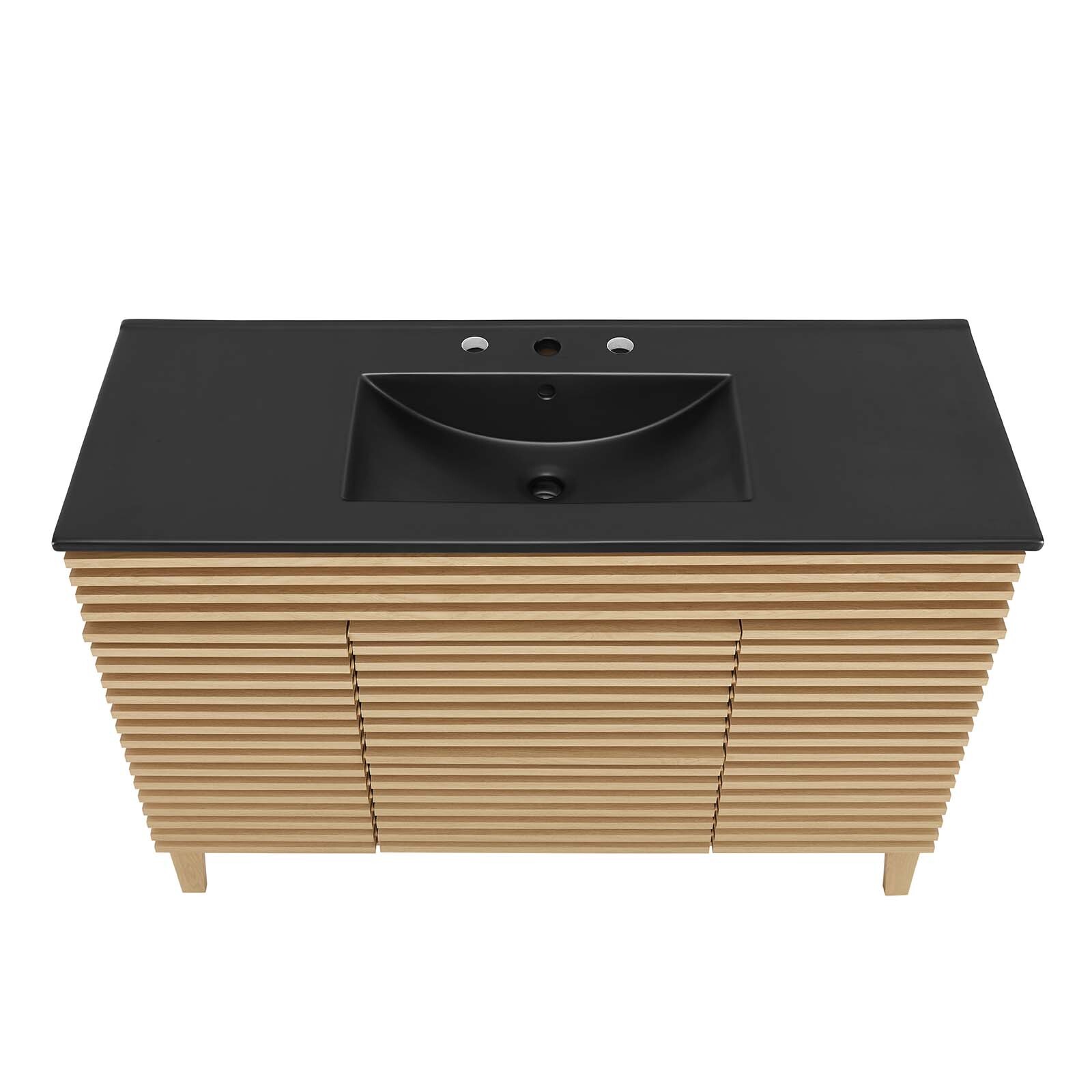 Modway Render 48″ Single Bathroom Vanity in Oak Black