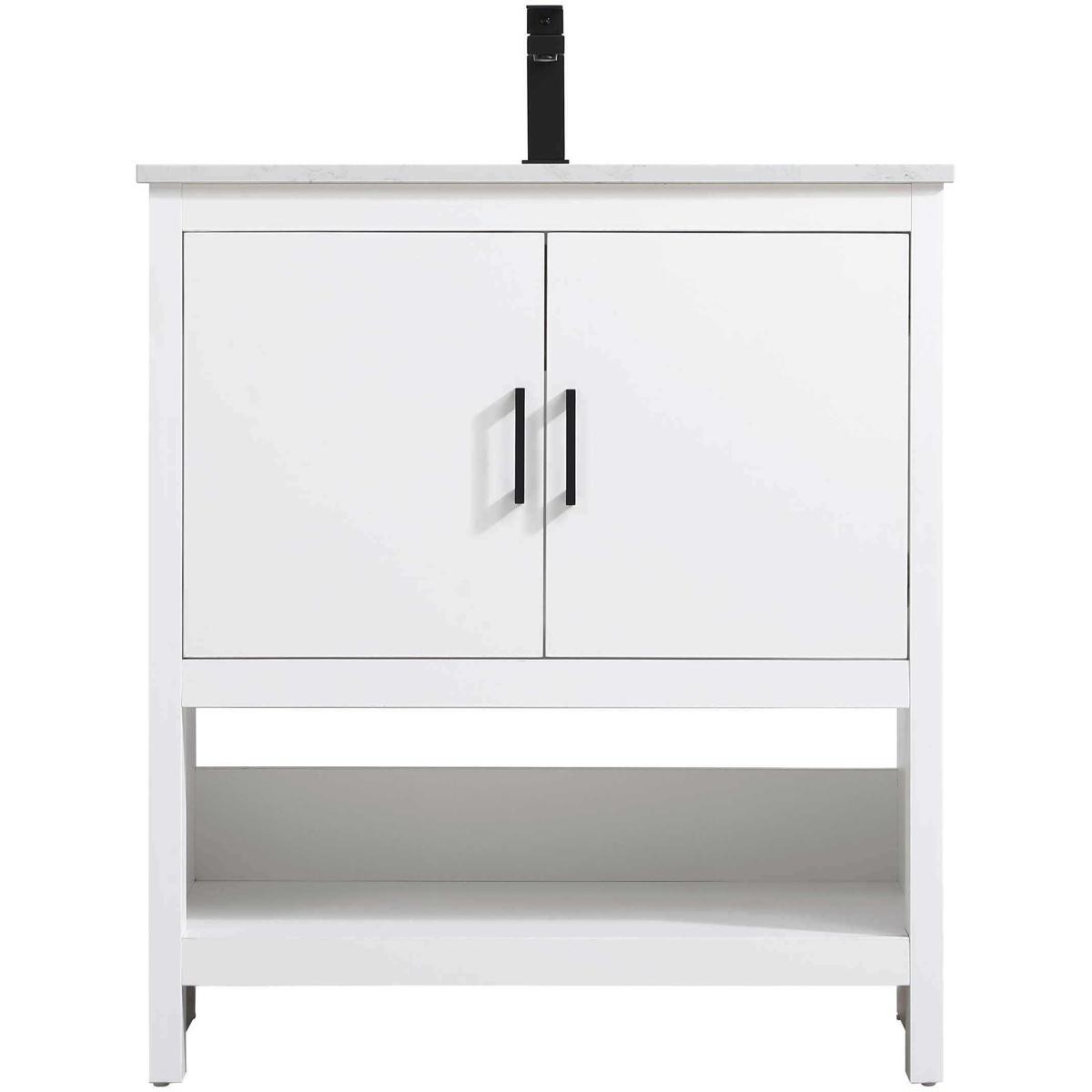 Elegant Lighting VF25230MWH Ira 30 X 34 inch White Bathroom Vanity Cabinet