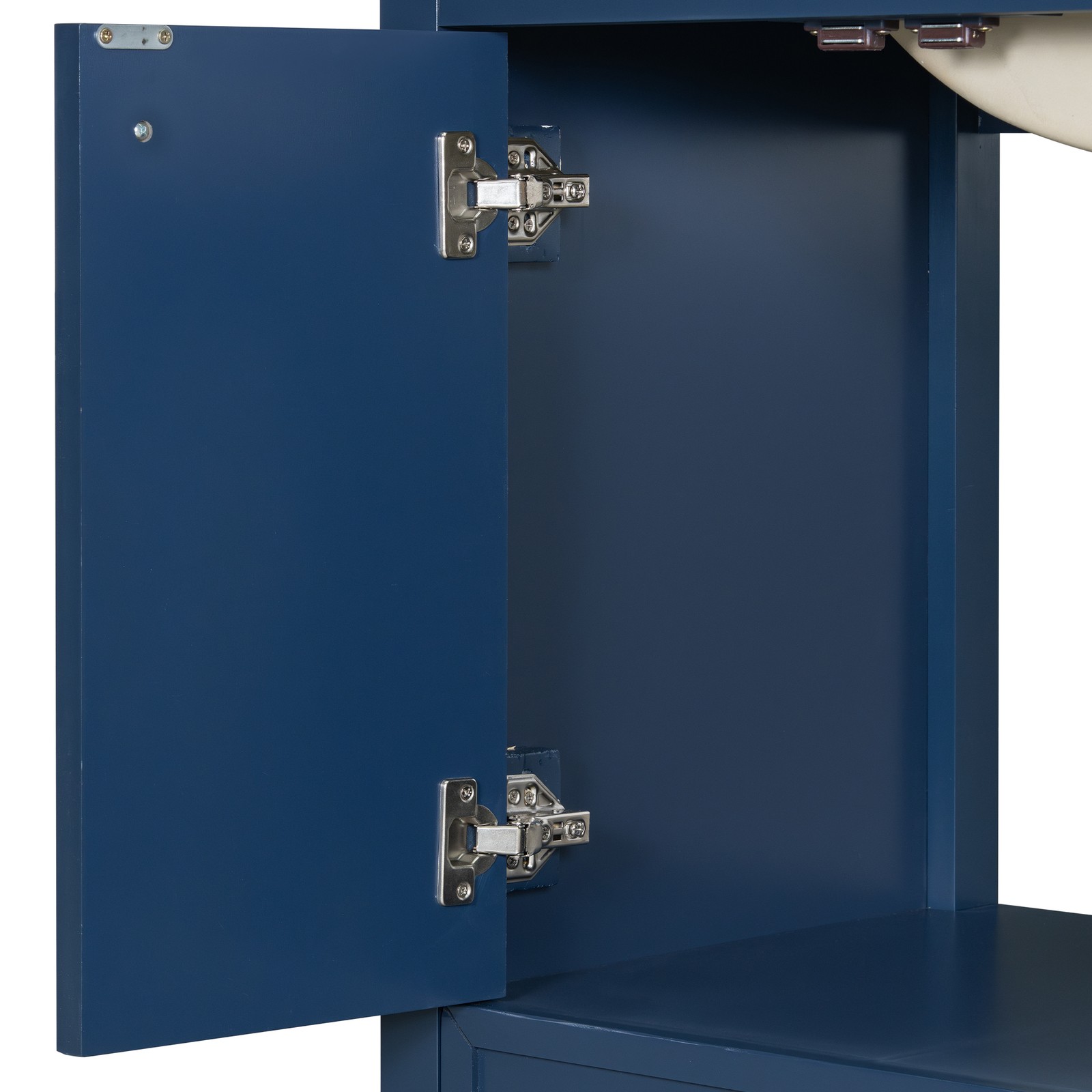 36″ Bathroom Vanity with Ceramic Sink Wood Storage Cabinet w/Soft-Closing Door