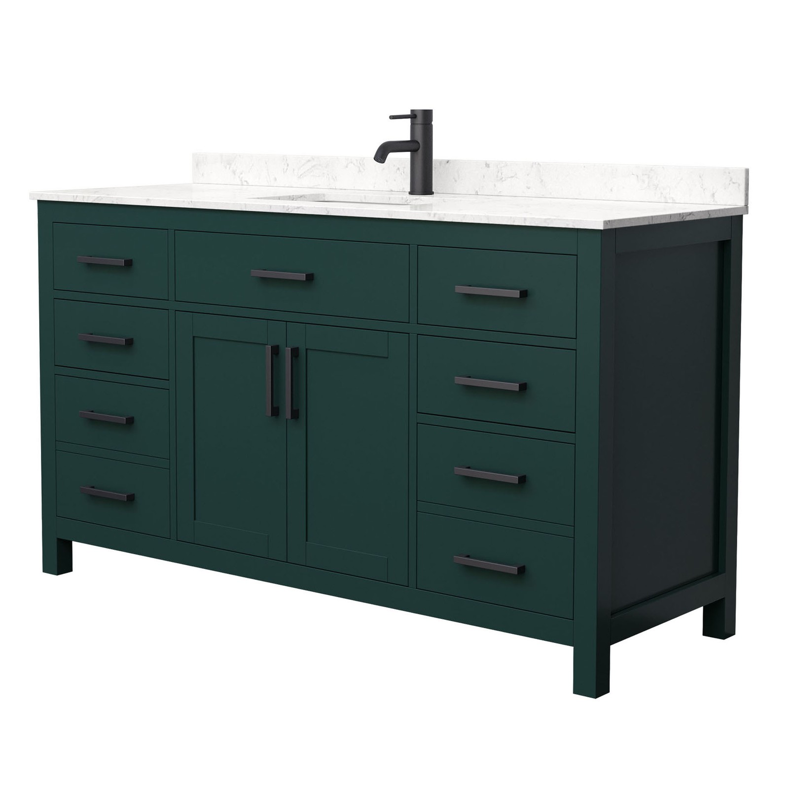 Wyndham Collection WCG242460S-UNSMXX Beckett 60″ – Green / Carrara Cultured