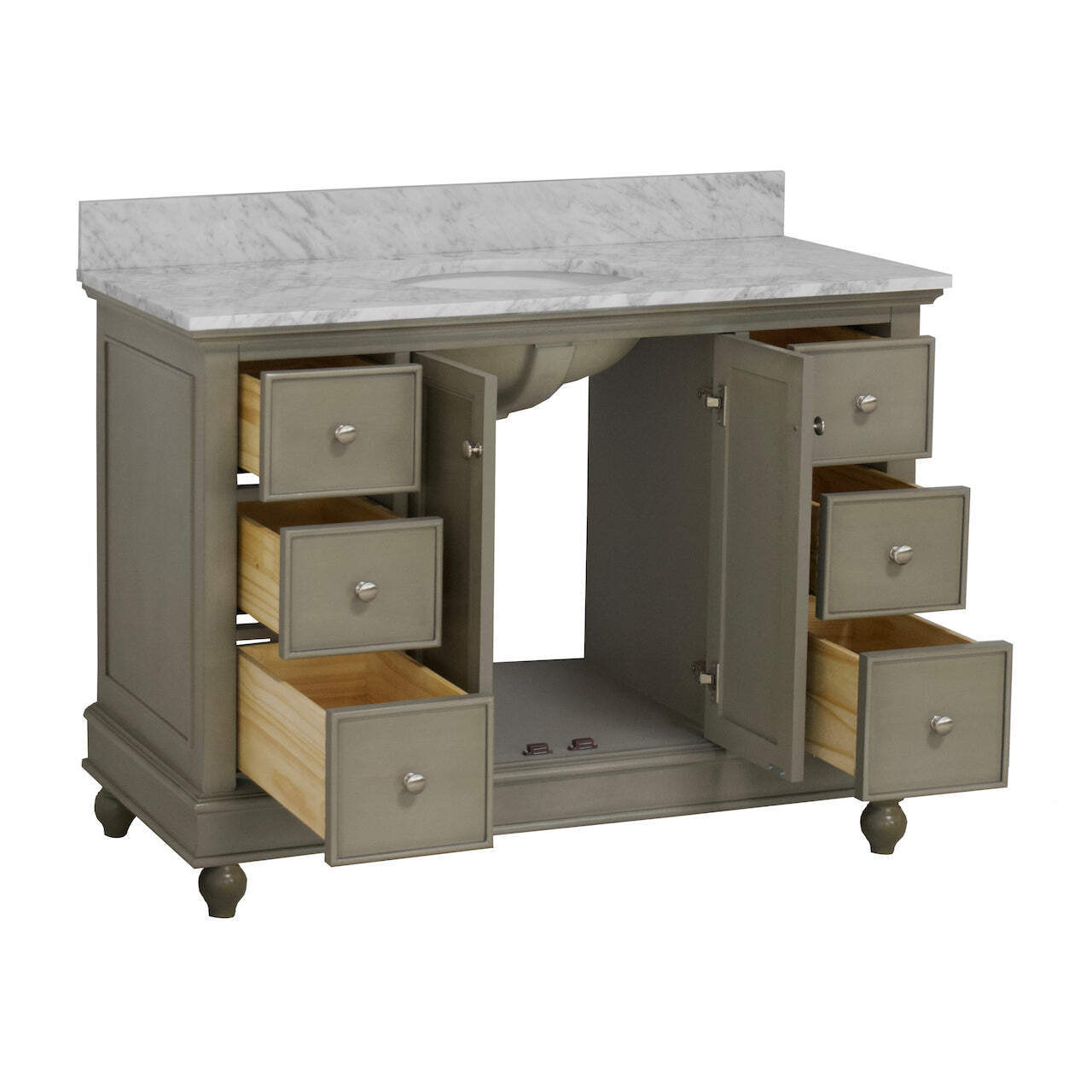 Bella 48-inch Vanity with Carrara Marble Top