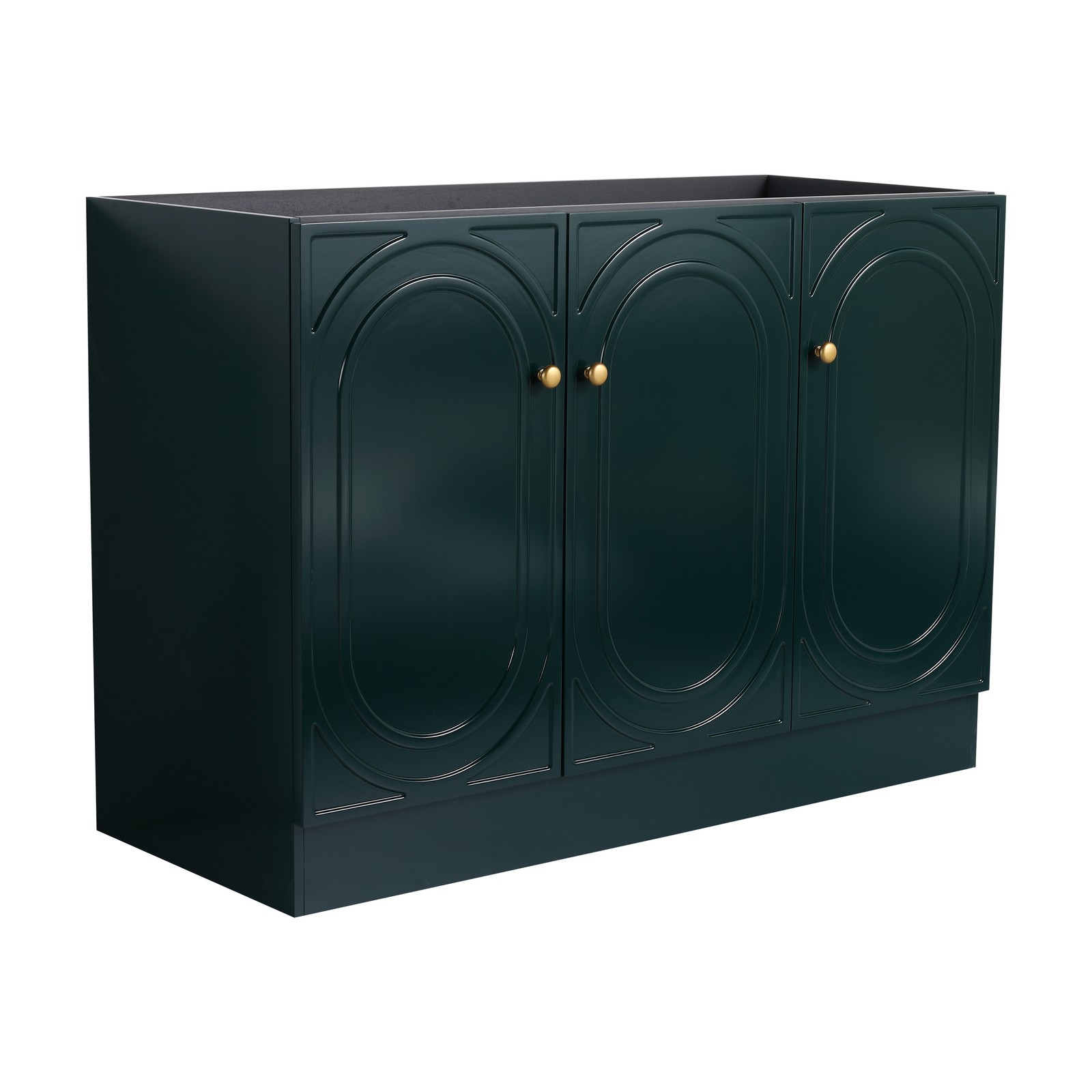 48 Inch Dark Green Bathroom Vanity with 3 Soft-Close Doors