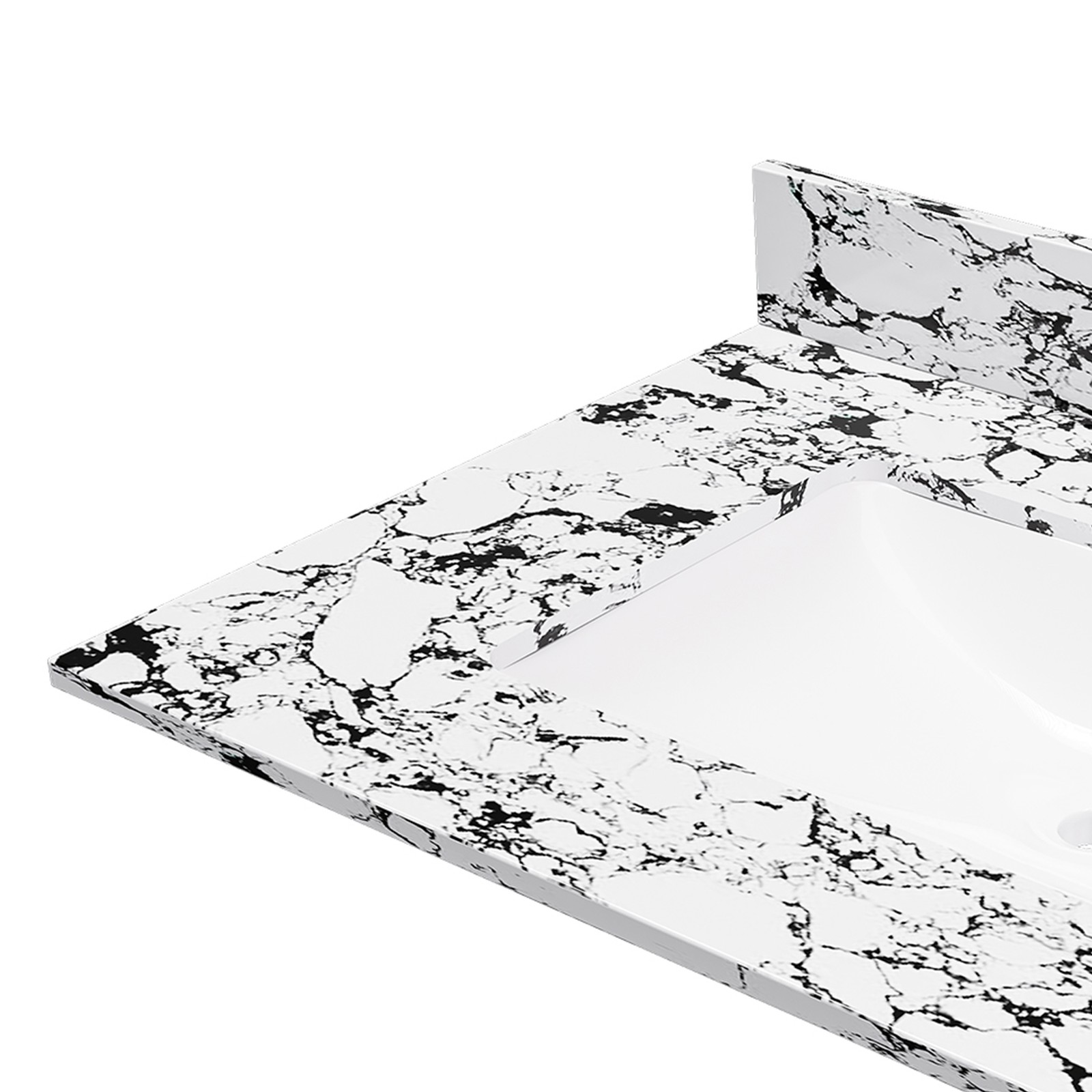 31″x22″ Bathroom Vanity Top with Undermount Sink & Backsplash