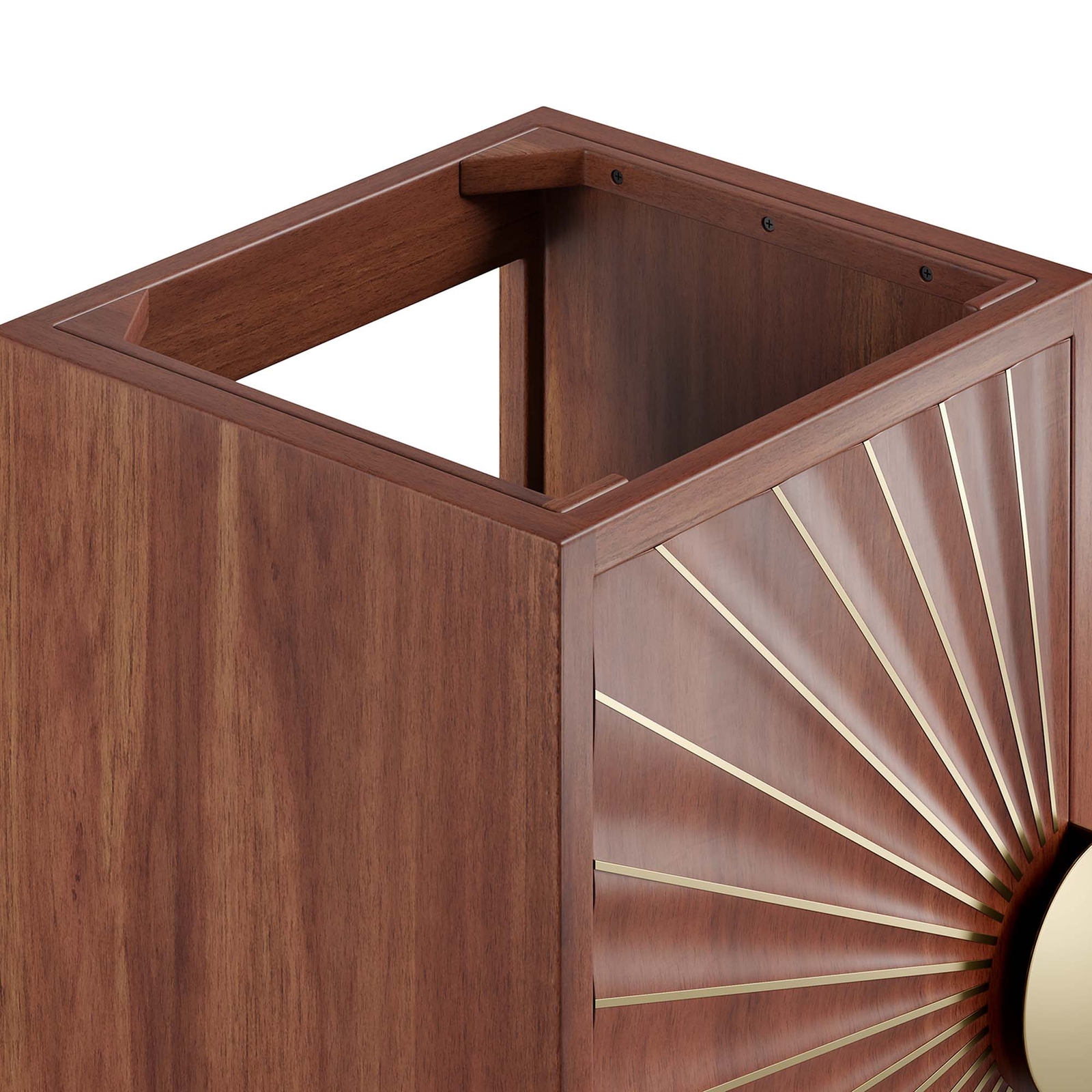 Modway Daylight 18″ Bathroom Vanity Cabinet in Walnut – Sink Basin Not Included