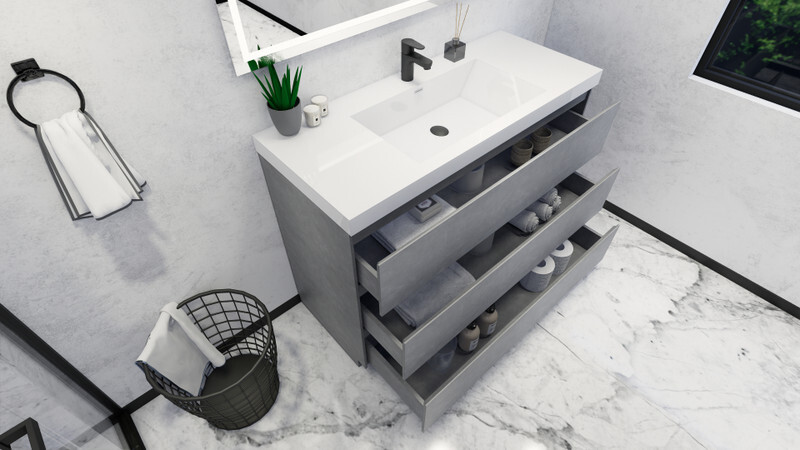 ANGELES 42″ FREESTANDING BATH VANITY WITH REINFORCED ACRYLIC SINK