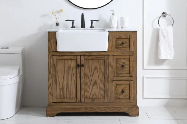 Elegant Lighting – VF60236DW – 36 Inch Single Bathroom Vanity in Driftwood