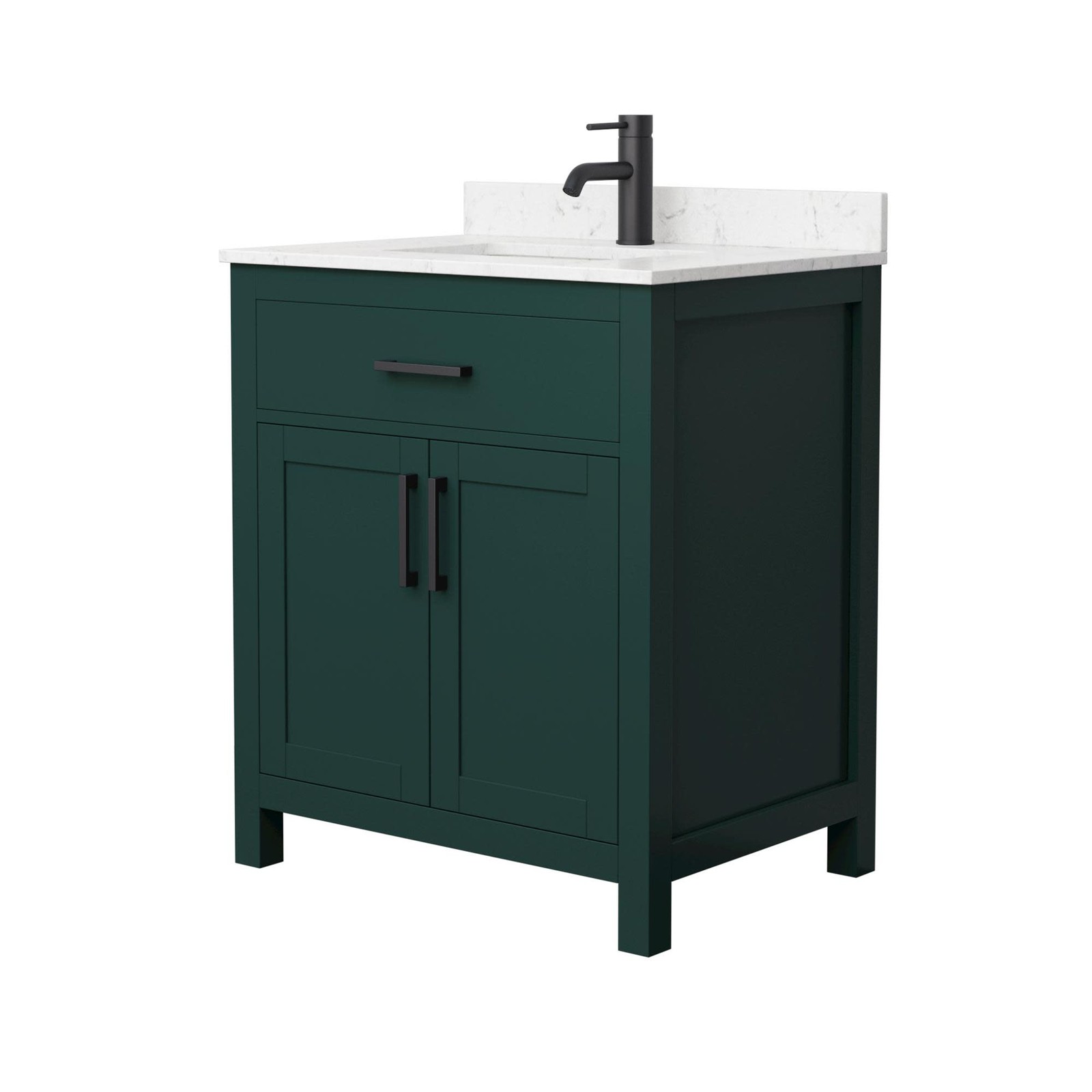 Wyndham Collection WCG242430S-UNSMXX Beckett 30″ – Dark Gray / Carrara Cultured