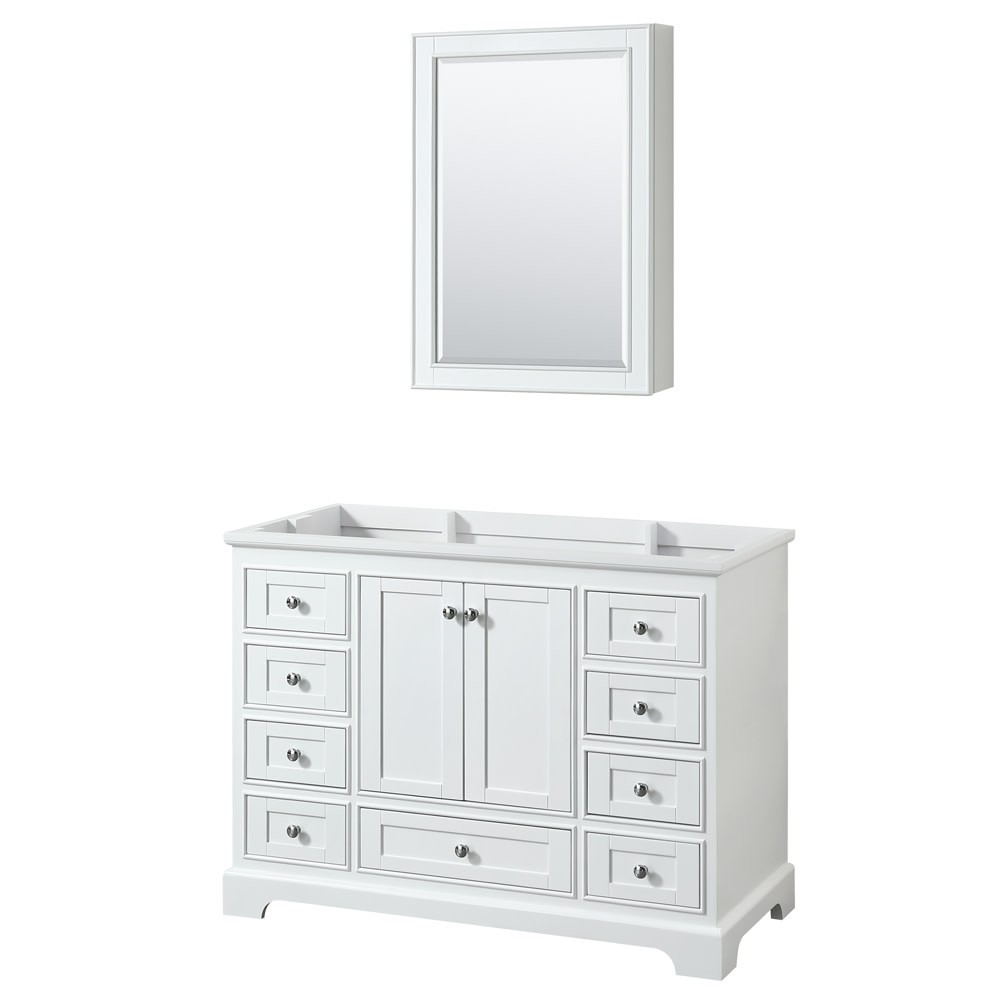 Wyndham Collection WCS202048SCXSXXMED Deborah 47-1/4″ – White / Polished Chrome