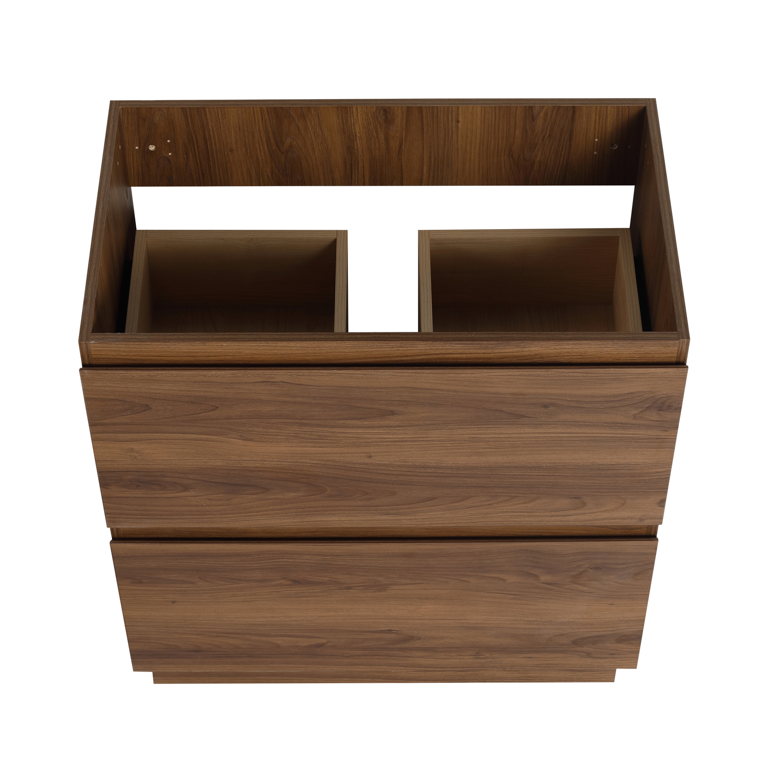 30″ Wood Freestanding Bathroom Vanity W/ Undermount Resin Sink +2 Drawers Brown