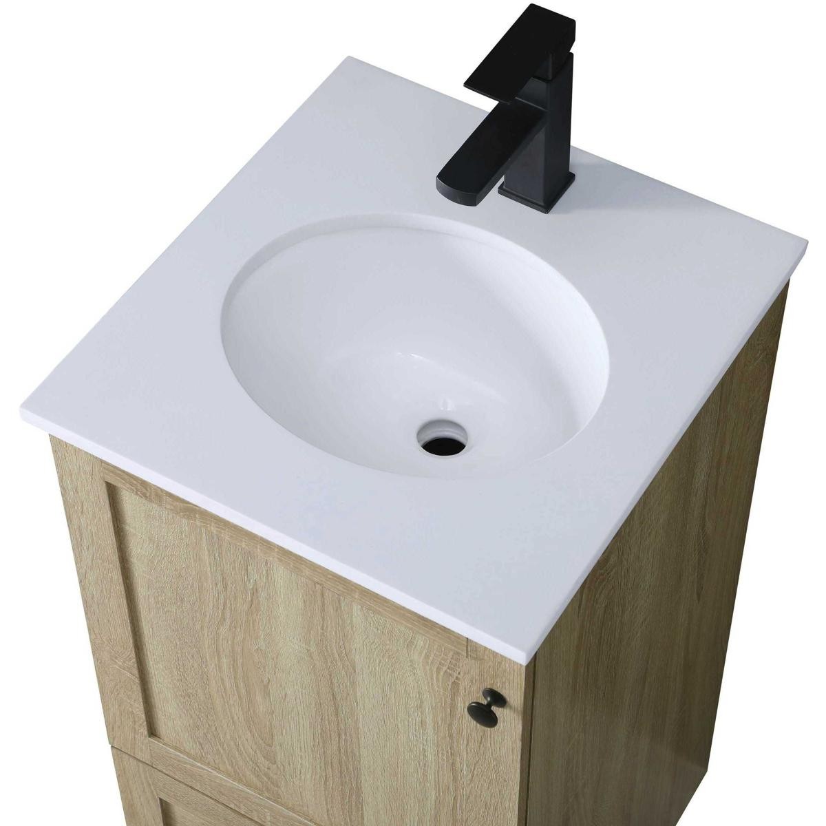 Elegant Lighting VF2818MW Soma 18 X 34 inch Mango Wood Bathroom Vanity Cabinet