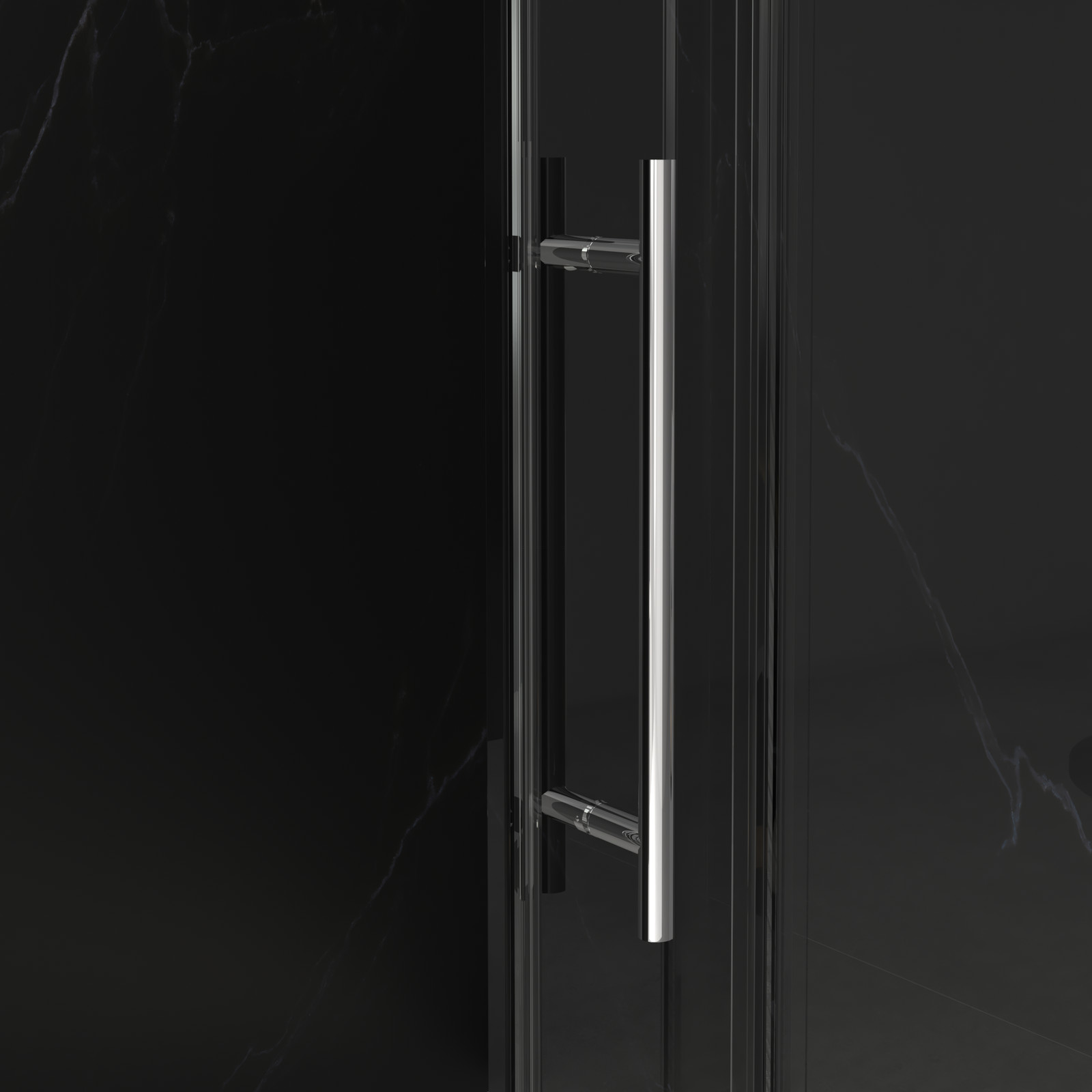 Frameless Sliding Shower Door 56″-60″W x 76″H 3/8″ Tempered Glass