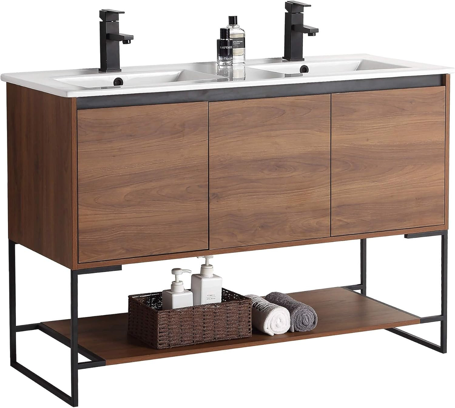 48 Inch Bathroom Vanity with Sink – Modern Knob Free Design, Elegant Space-Savin