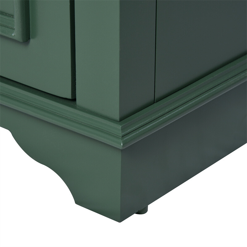 24” Bathroom Vanity with Ceramic Sink Combo Green Cabinet w/Doors & Drawers