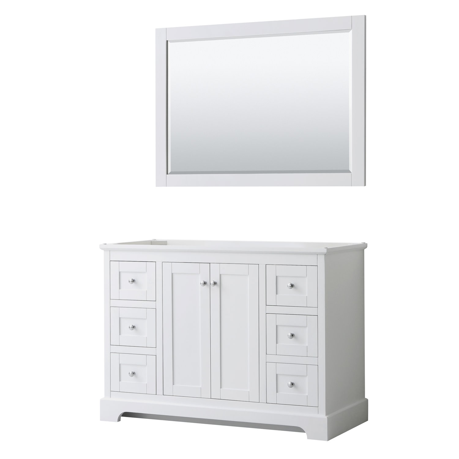 Wyndham Collection WCV232348SCXSXXM46 Avery 48″ Single – White / Polished Chrome