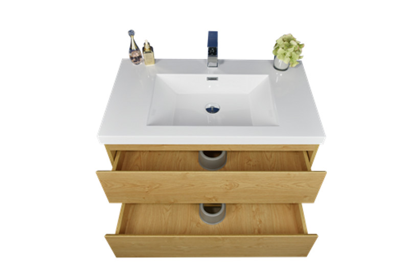 BOHEMIA LINA 36″ WALL MOUNTED BATH VANITY WITH REINFORCED ACRYLIC SINK MOB36
