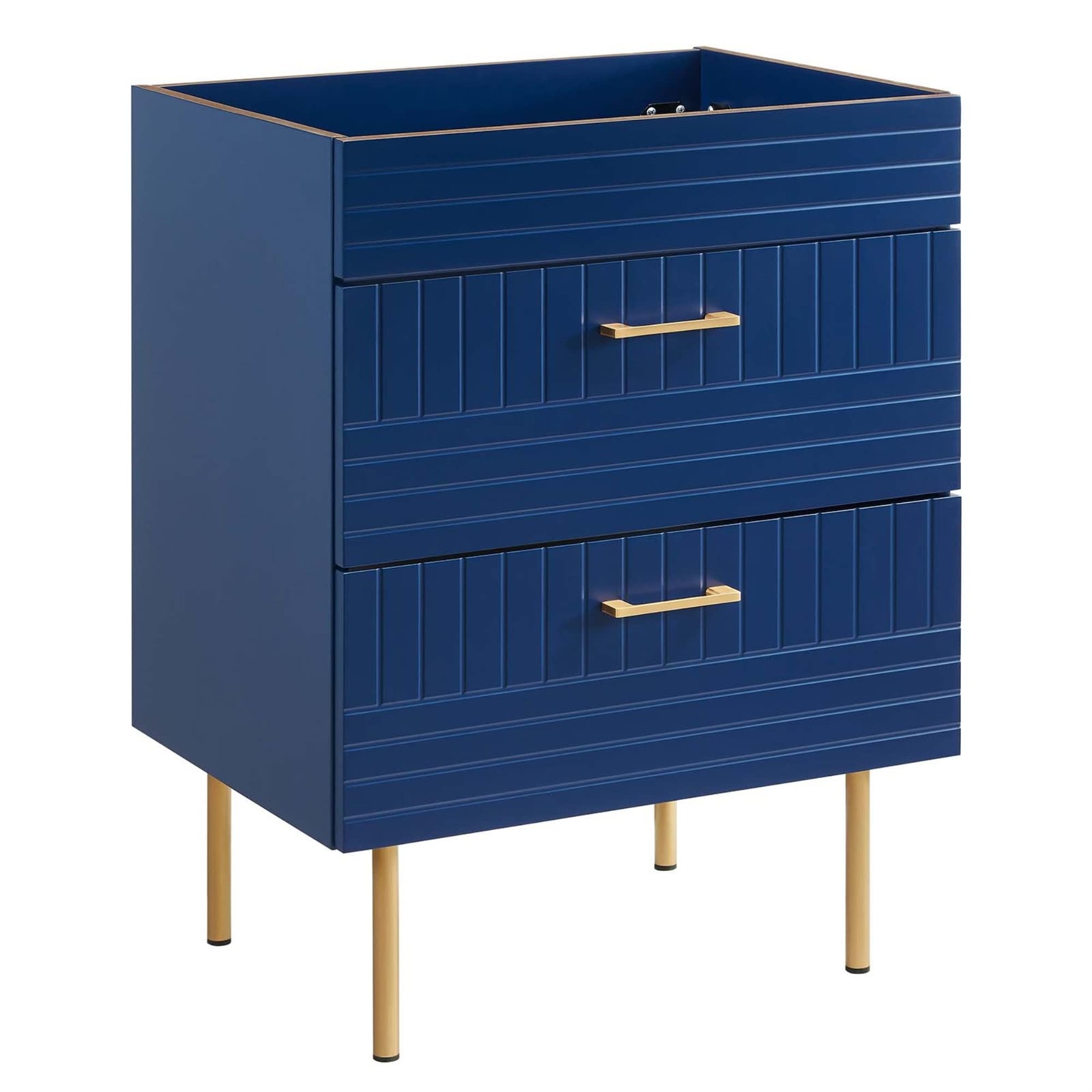 Modway Daybreak 23.5″ Particleboard MDF Wood and Metal Bathroom Vanity in Blue