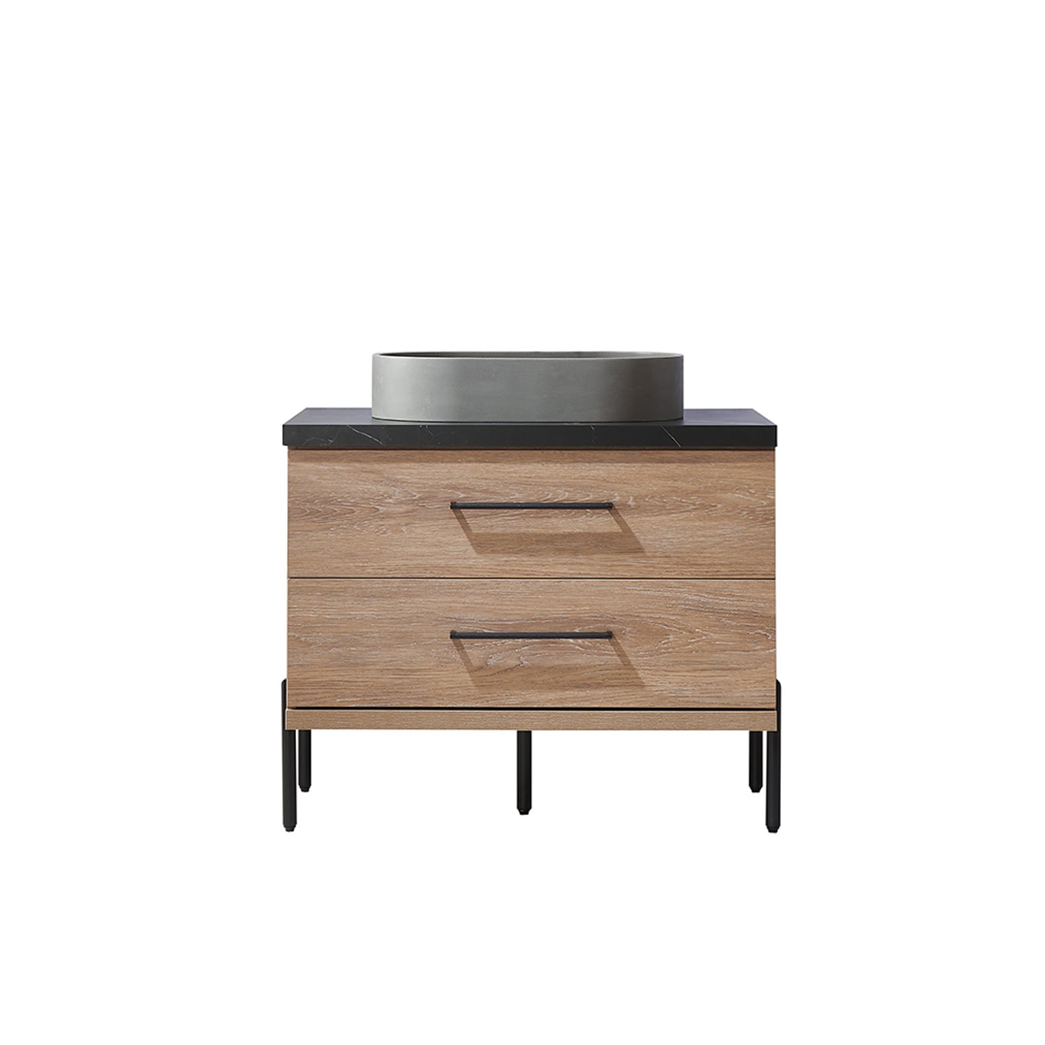 Miseno MV-NM-705136O Trento 36″ – North American Oak / Black