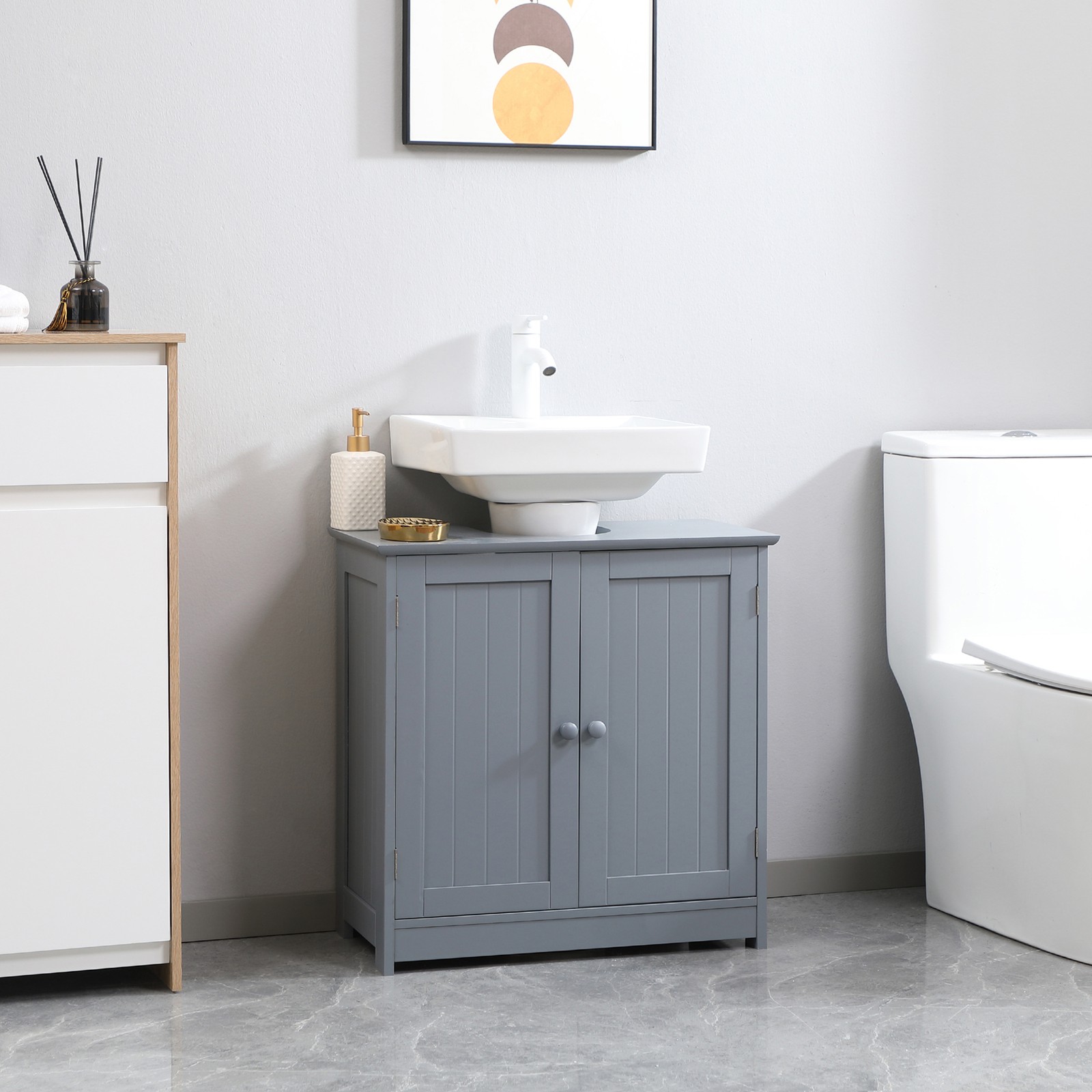 Bathroom Under Sink Vanity Cabinet, Multipurpose Space Saving Storage,Used