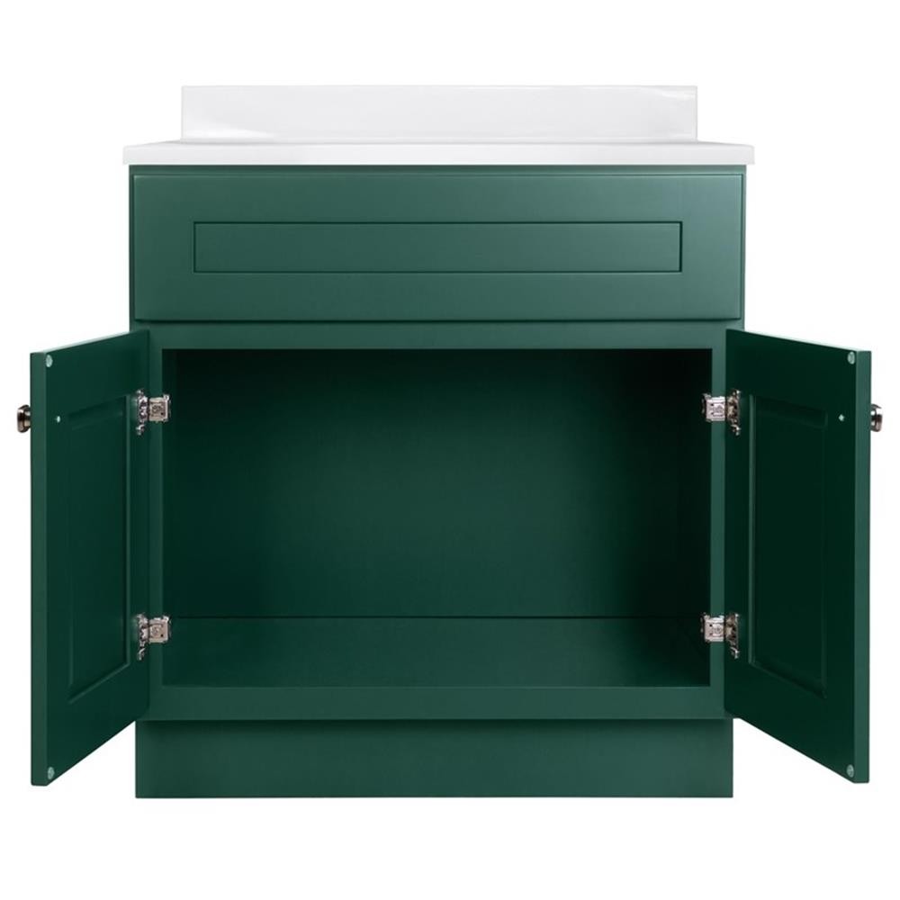 Bowery Hill 31-Inch Bath Vanity – Hunt Club Base and Single Hole Top