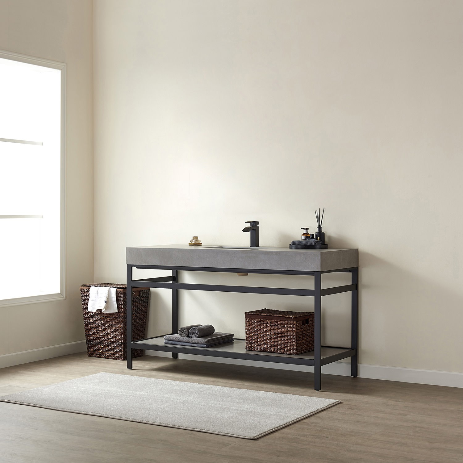 Miseno MV702560-NM Funes 60″ – Matte Black / Gray