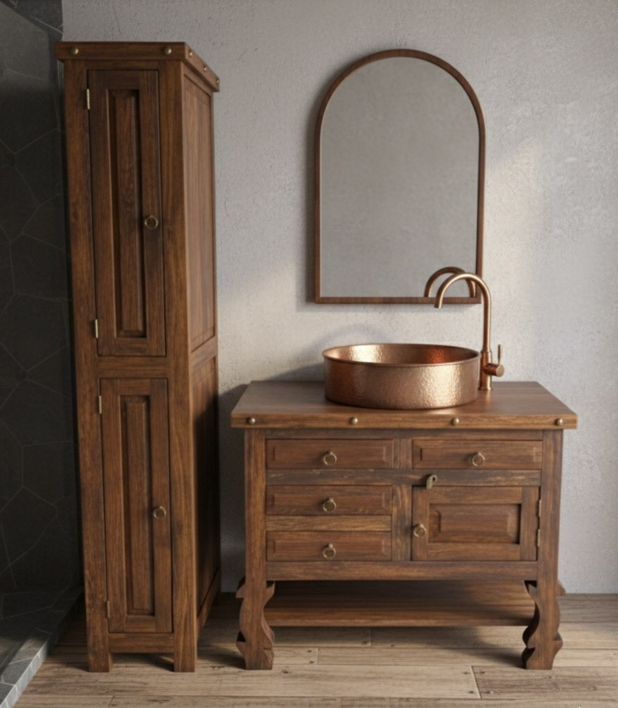 Delano Rustic Yugo Legs Bathroom Vanity