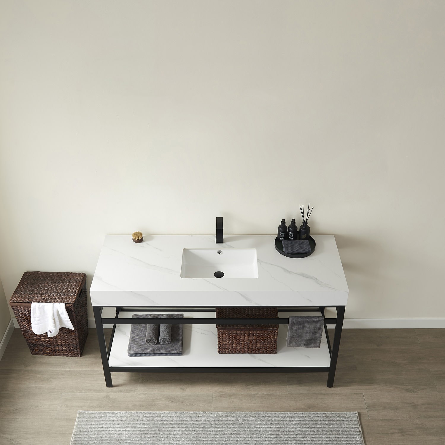 Miseno MV702560-NM Funes 60″ – Matte Black / Gray