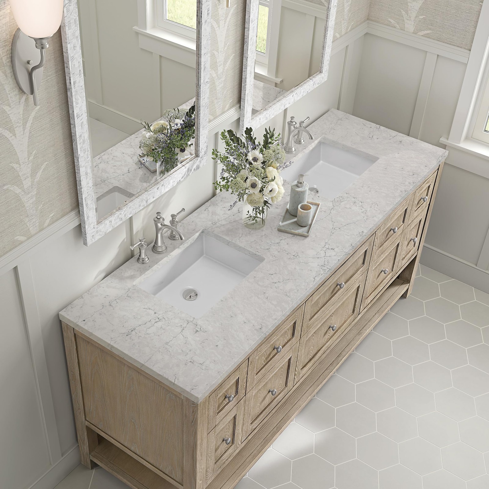 James Martin Vanities 330-V72-LNO-3EJP Breckenridge 72″ Vanity Set*NEW*