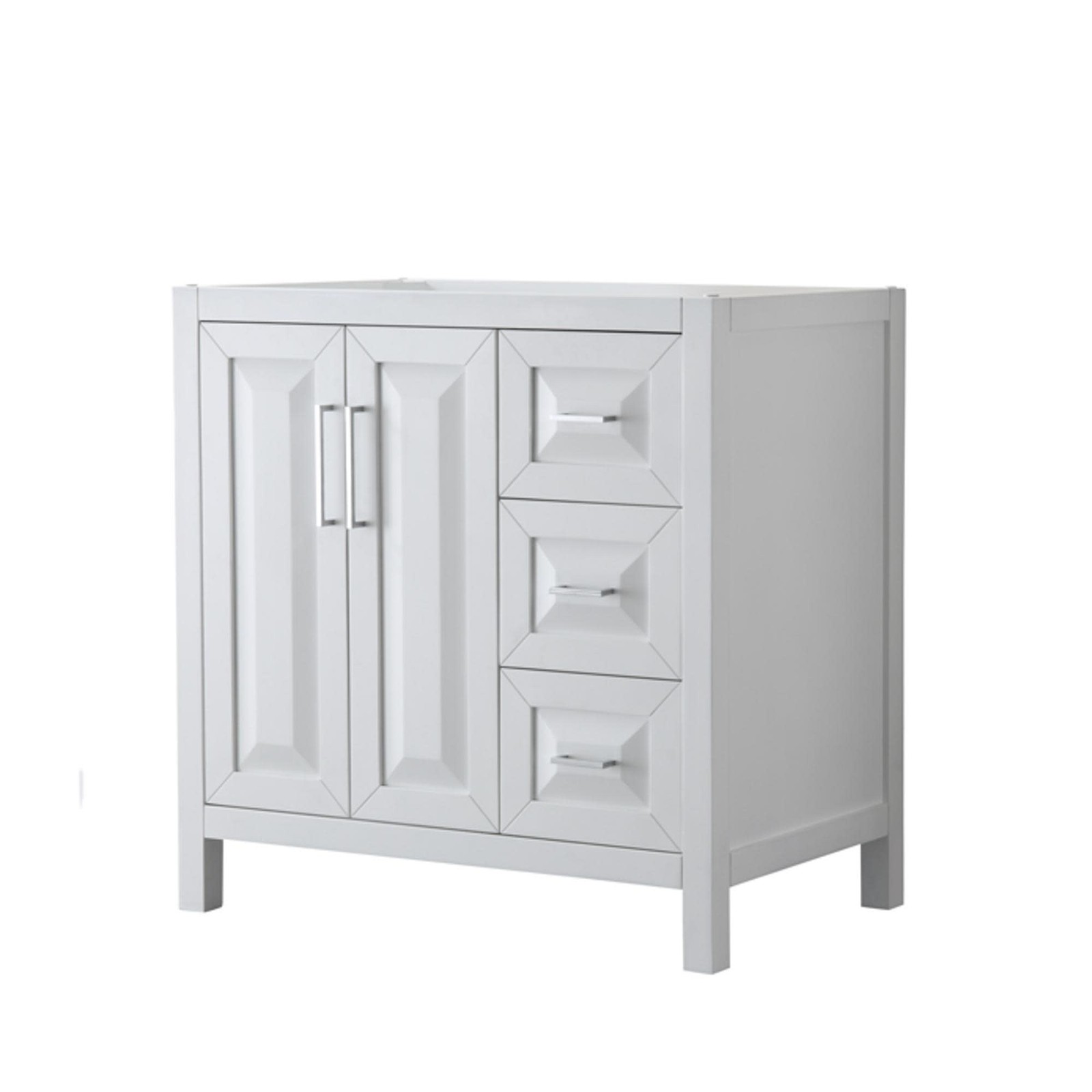 Wyndham Collection WCV252536SCXSXXMXX Daria 35″ Single – White / Polished Chrome