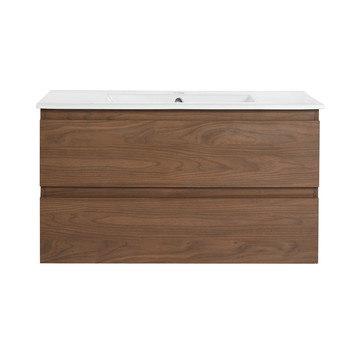 24″ 30″ 36″ Wall Mounted Bathroom Vanity w/Sink,Floating Vanity Cabinet,2 Drawer