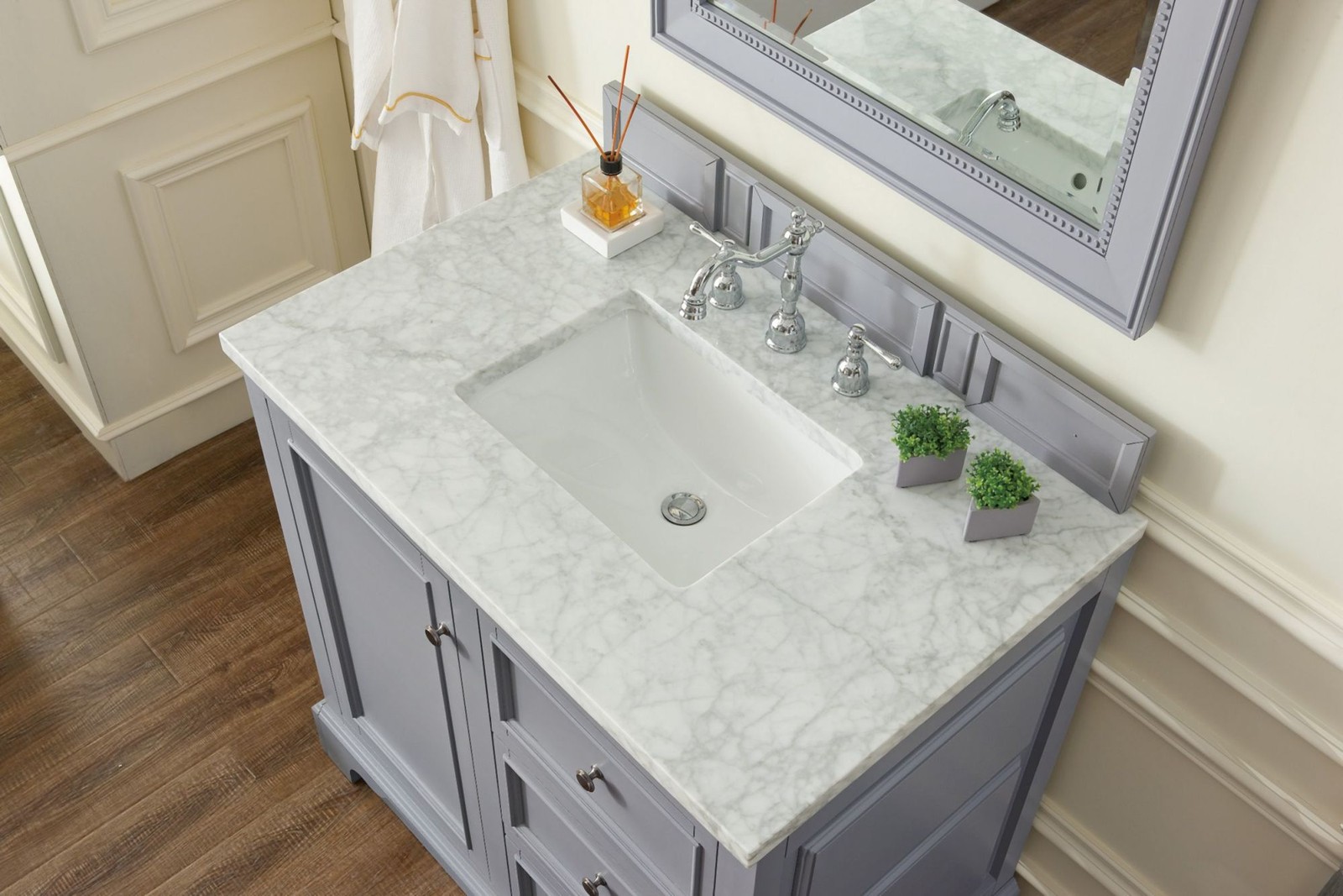 James Martin Vanities 825-V36-3CAR De Soto 36″ – White